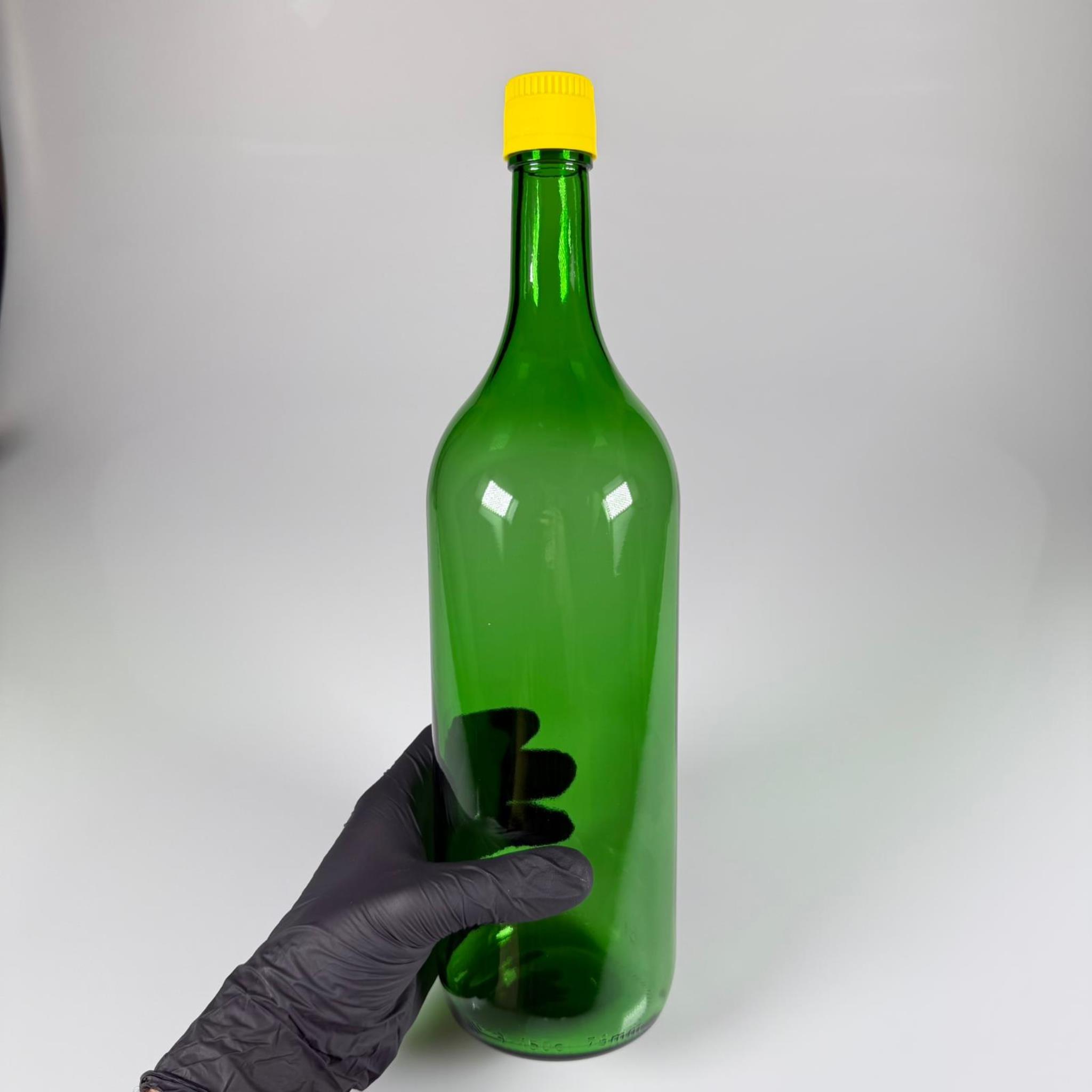 1500 CC YEŞİL CAM ŞİŞE - SARI AKITICILI DROP - STOP KAPAKLI - 1,5 LİTRE YAĞ ŞİŞESİ - SİRKE ŞİŞESİ - ZEYTİNYAĞ İÇİN BOŞ CAM ŞİŞE
