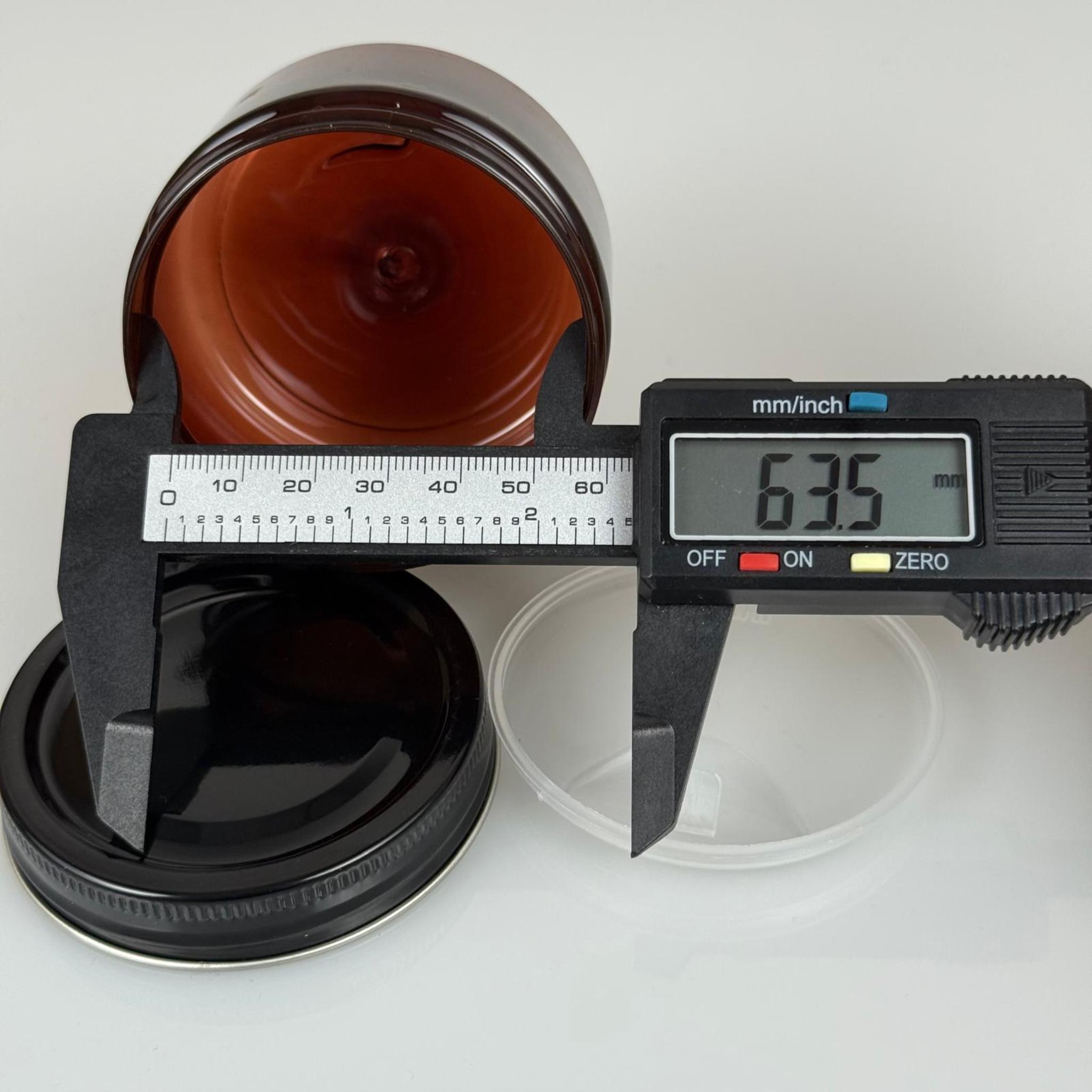 150 ML SERT PET KAVANOZ + SİYAH METAL KAPAK + İÇ TIPA - 150 CC KALIN AMBER PLASTİK KAVANOZ SİYAH METAL KAPAKLI İÇ TIPALI TAKIM - KREM KAVANOZLARI