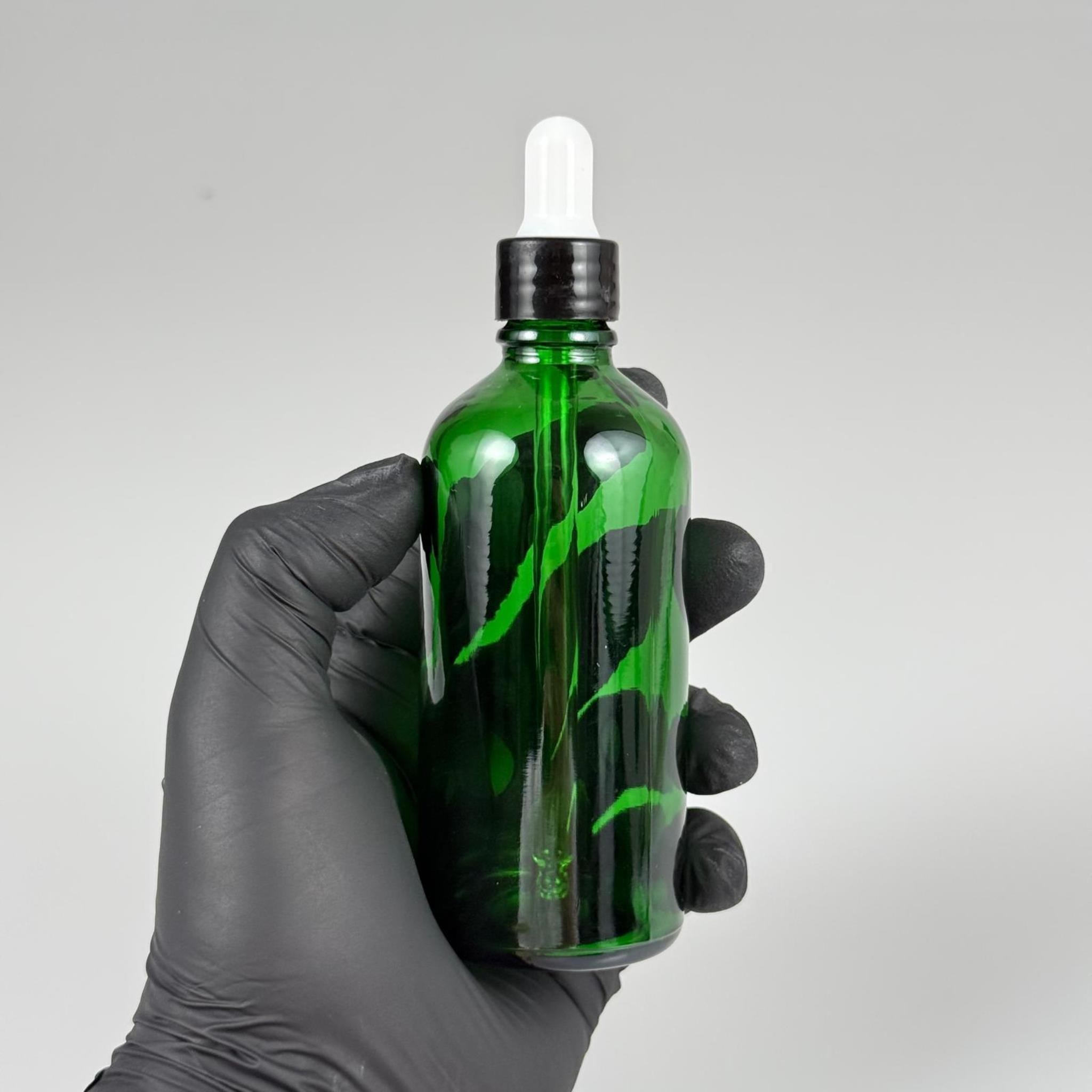 100 CC YEŞİL CAM DAMLALIKLI ŞİŞE - BEYAZ EMZİK + SİYAH  DÜZ KAPAK + CAM PİPET TAKIM - 100 ML YEŞİL DAMLALIKLI ŞİŞE SETİ