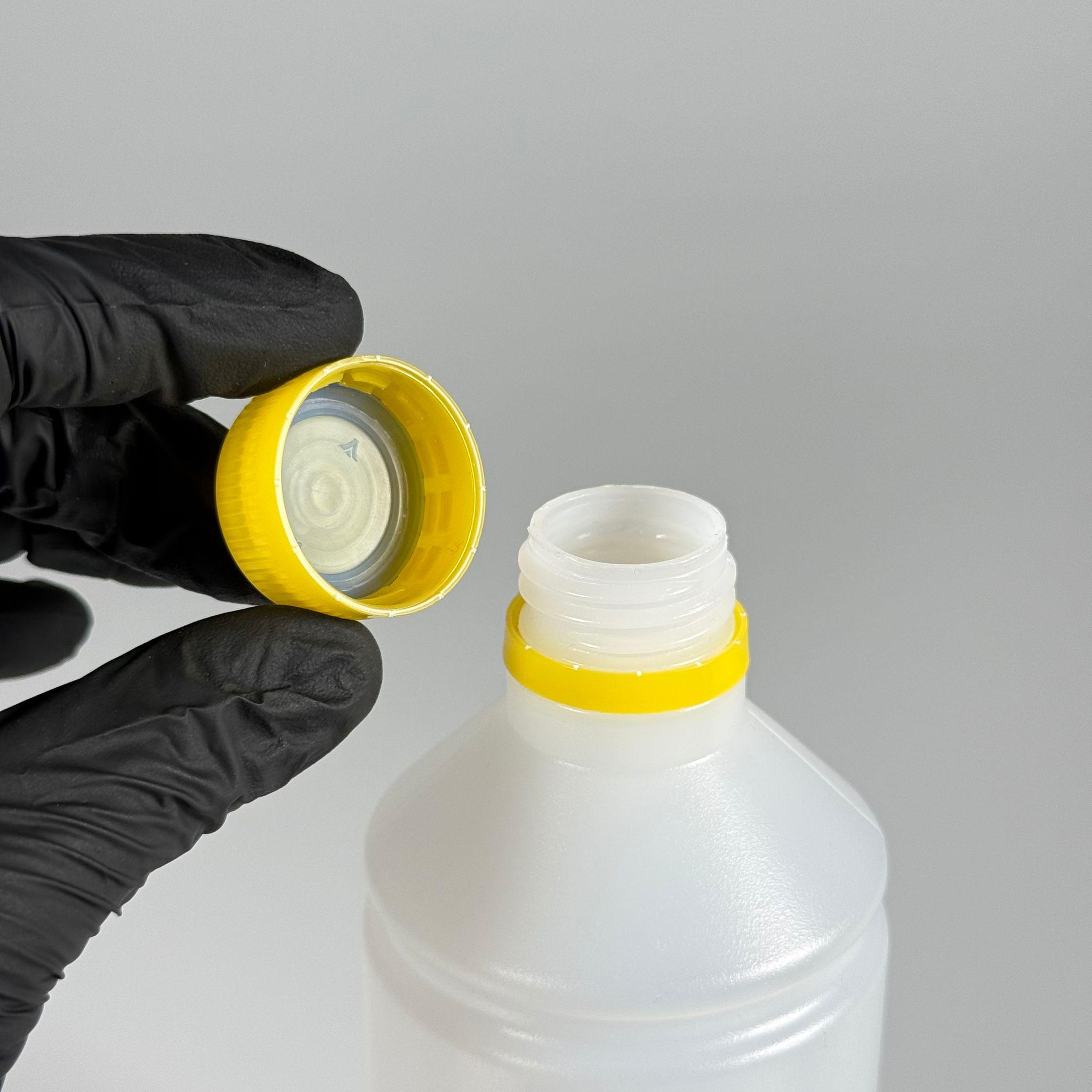 500 CC TİNER ŞİŞESİ - SARI KİLİTLİ KAPAKLI - 500 ML KİMYASALA DAYANIKLI PLASTİK ŞİŞE - 0,5 LT POLİETİLEN ŞİŞE