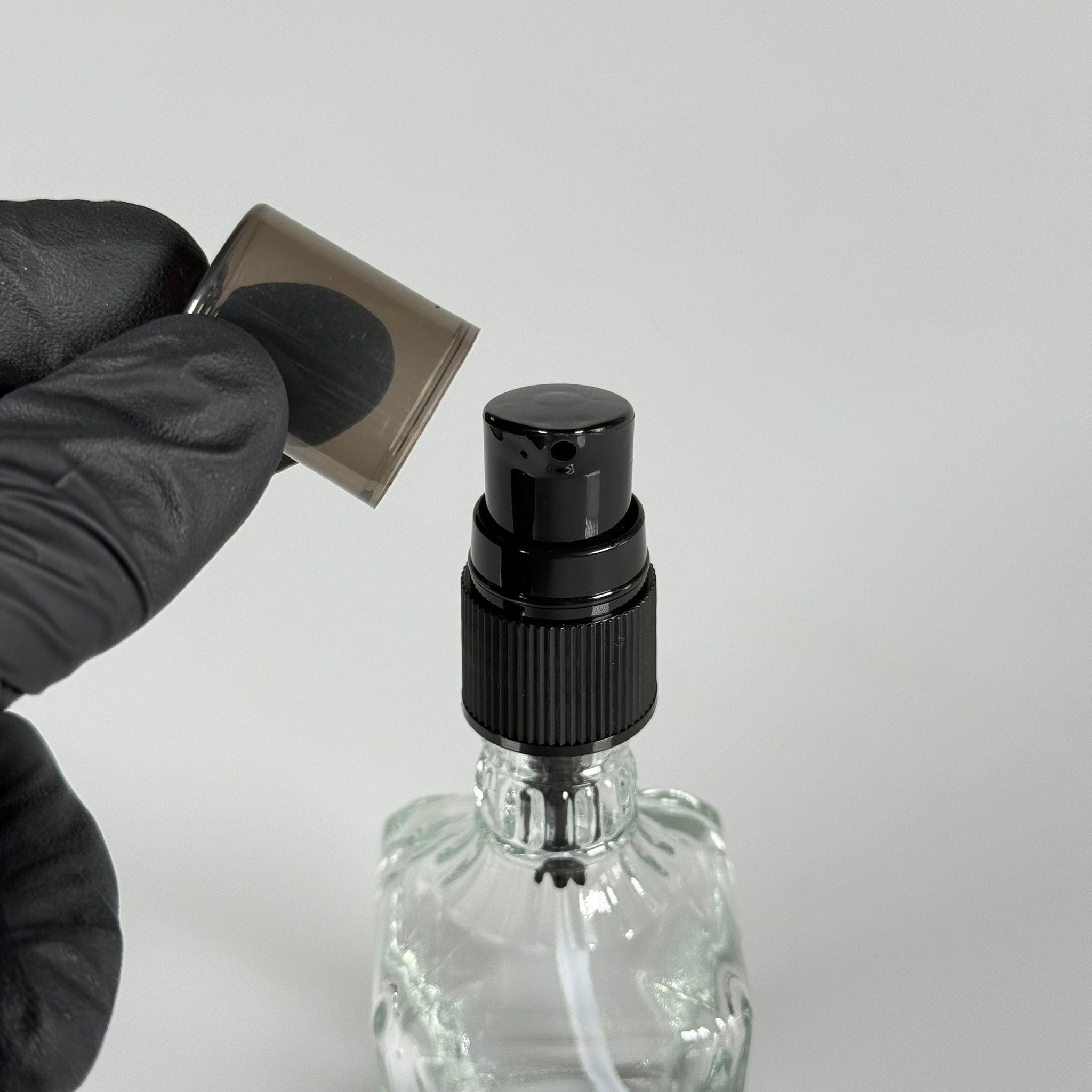 50 CC BOĞAZLI KONİK CAM ŞİŞE - SİYAH LOSYON POMPALI - 50 ML PRESTİJLİ ŞİŞE