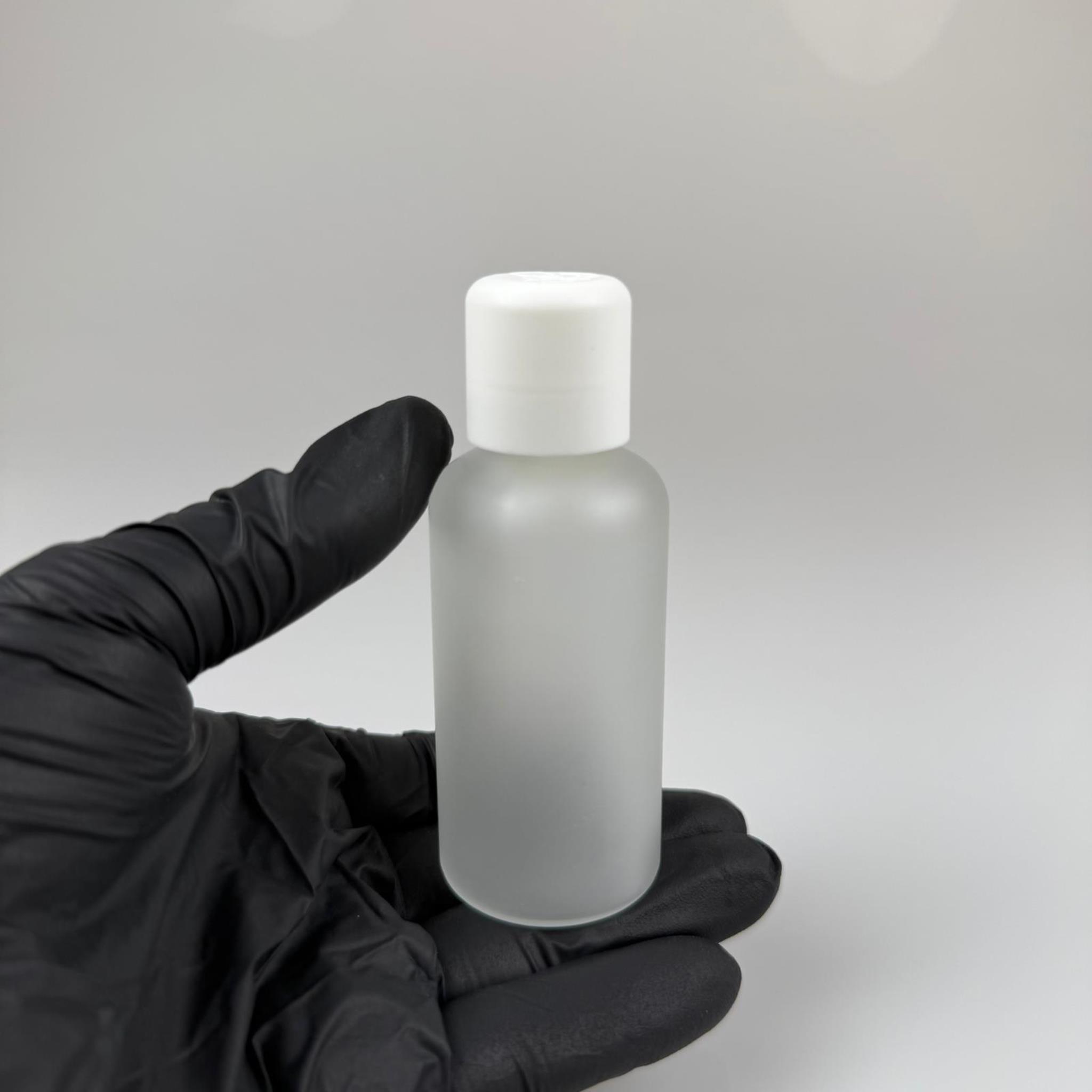 50 CC BUZLU CAM ŞİŞE + İÇTEN DAMLALIKLI ÇOCUK KİLİTLİ BEYAZ KAPAK - BUZLU 50 ML KİLİT KAPAKLI DAMLATMALI ŞİŞE
