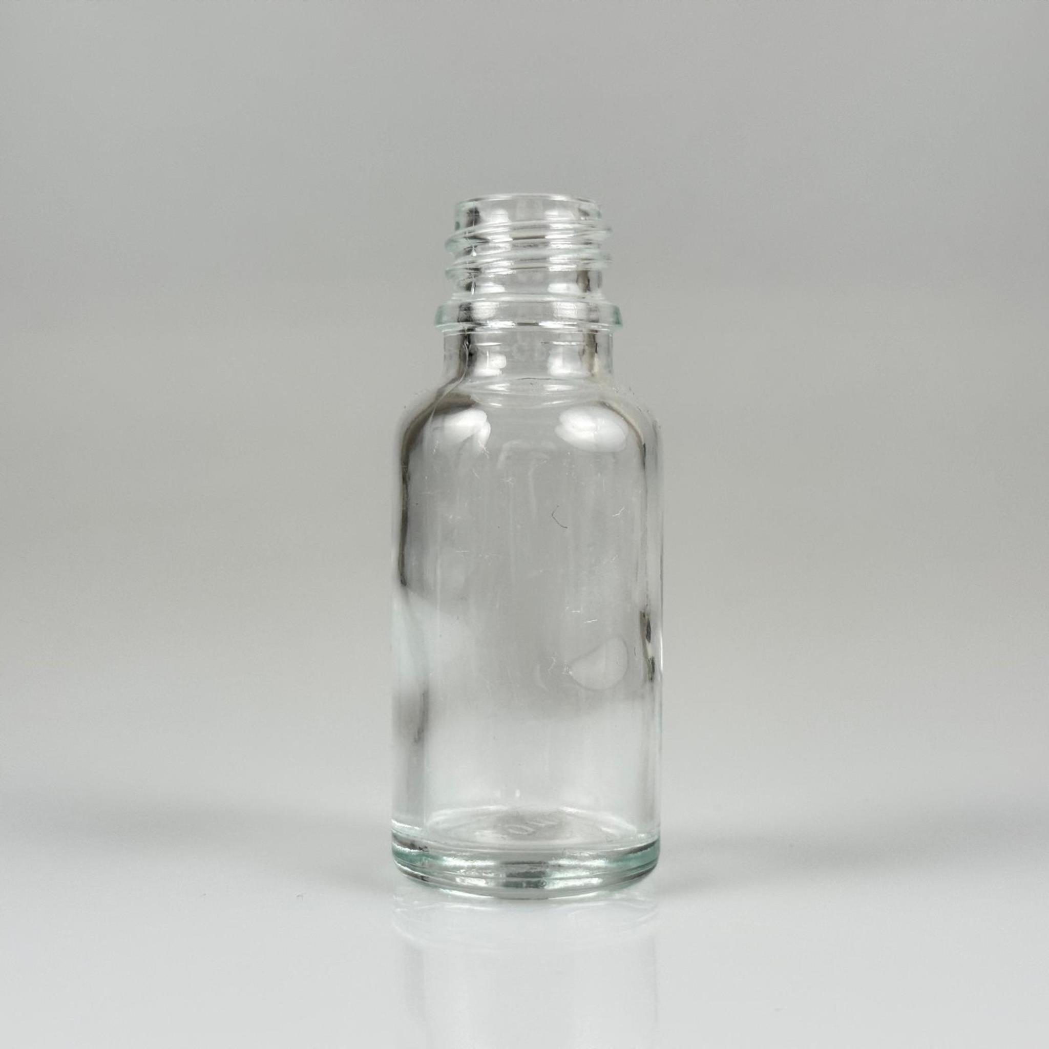 20 CC ŞEFFAF CAM ŞİŞE KAPAKSIZ (18 AĞIZ) - 20 ML CAM ŞİŞE