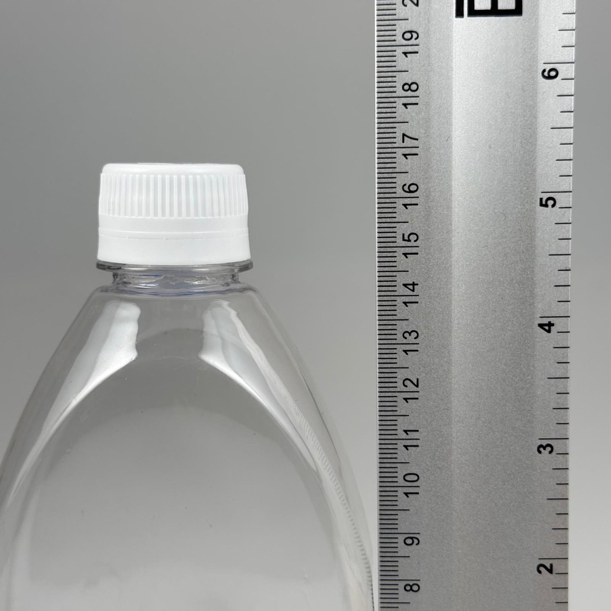 400 CC YASSI PET ŞİŞE - KİLİTLİ CONTALI BEYAZ KAPAKLI - 400 ML PLASTİK ŞİŞE