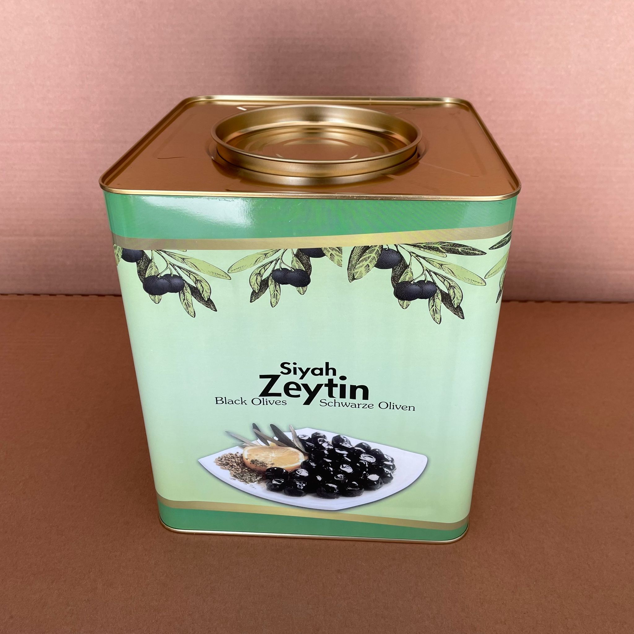 10 KG ZEYTİN TENEKESİ - BASKILI - 10 KİLO ZEYTİN TENEKESİ