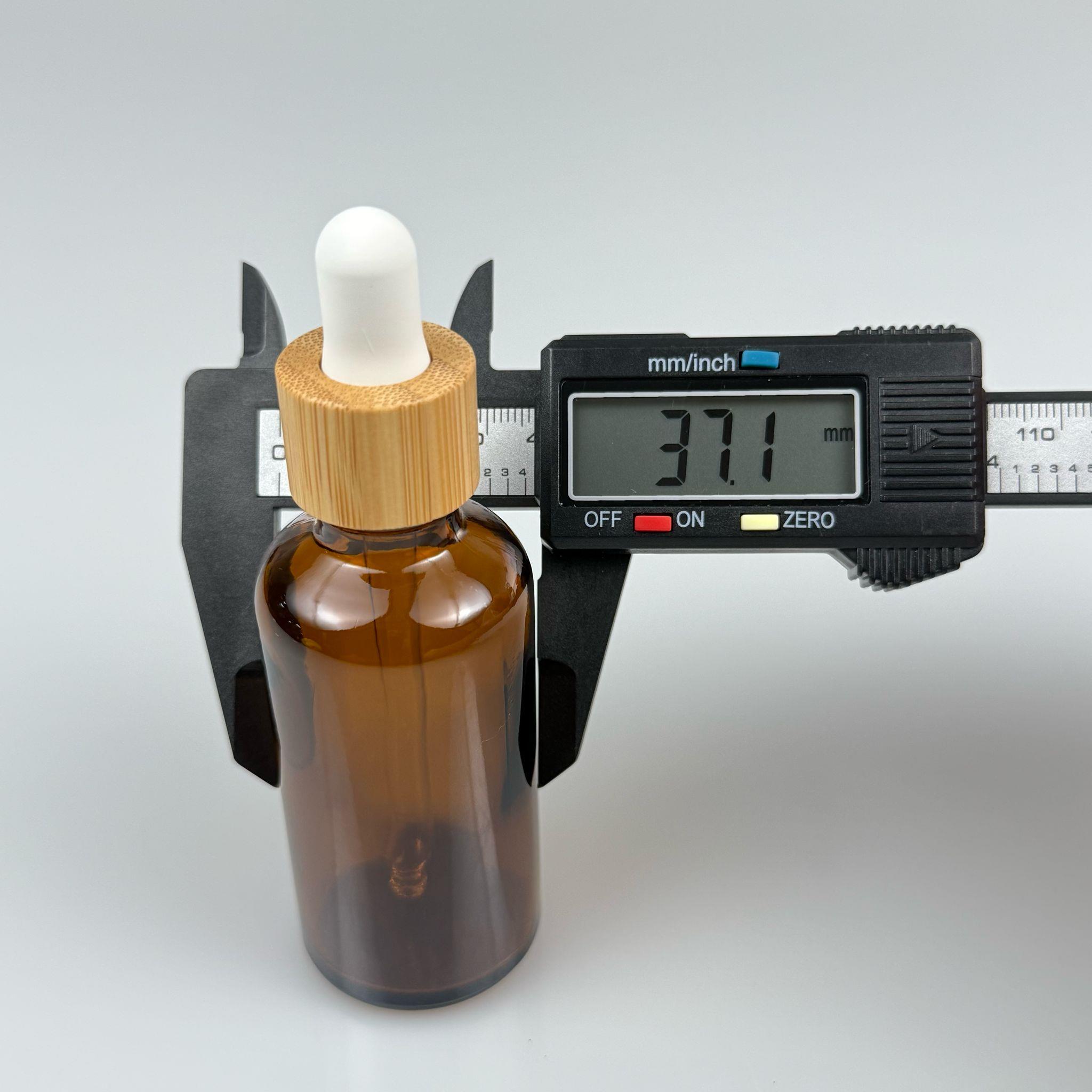 50 CC AMBER CAM DAMLALIKLI ŞİŞE - BEYAZ EMZİK - BAMBU AHŞAP KAPAK - 50 ML BAMBU KAPAKLI CAM DAMLALIKLI ŞİŞE