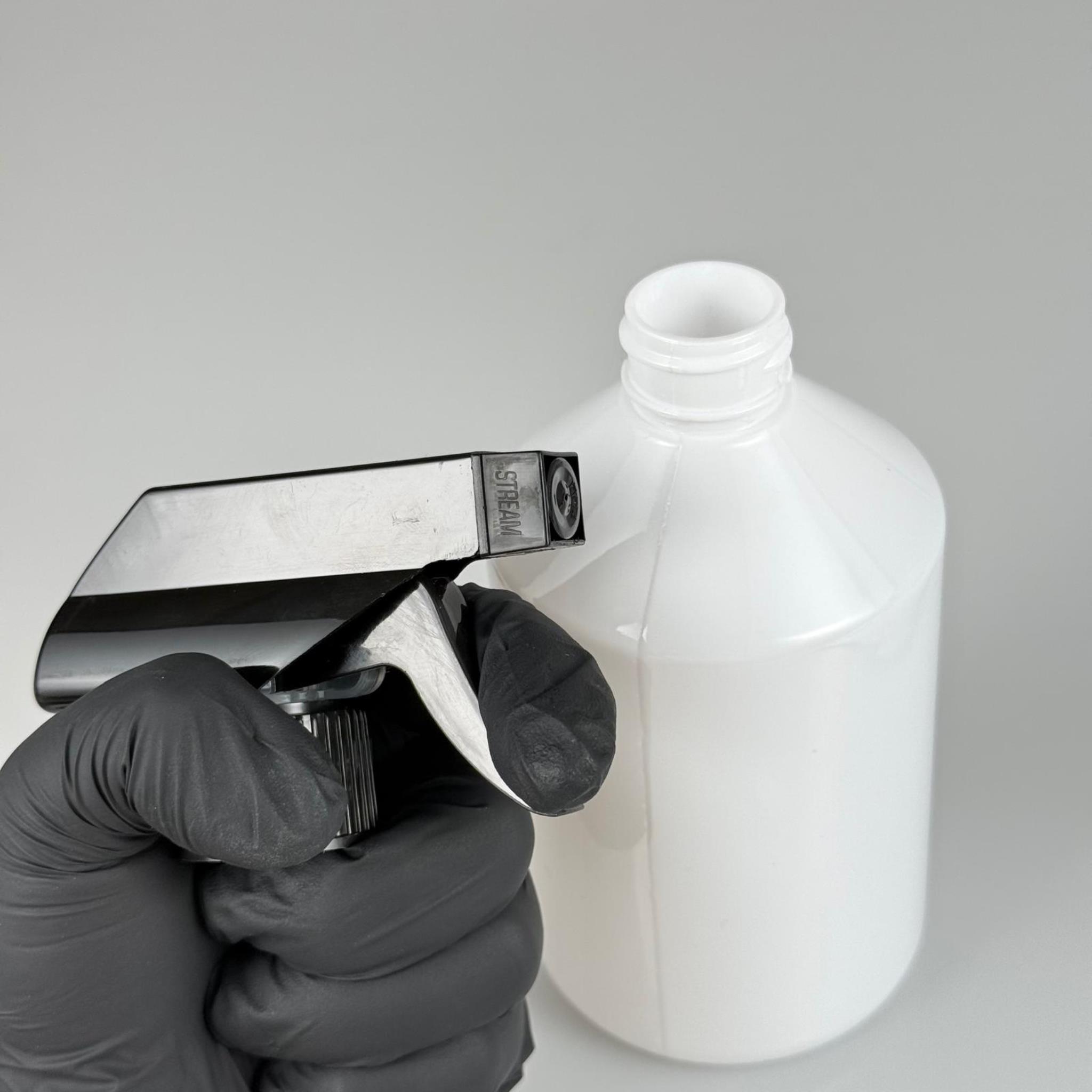500 CC BEYAZ PET ŞİŞE - 500 ML BEYAZ PLASTİK ŞİŞE SİYAH TETİK SPREYLİ