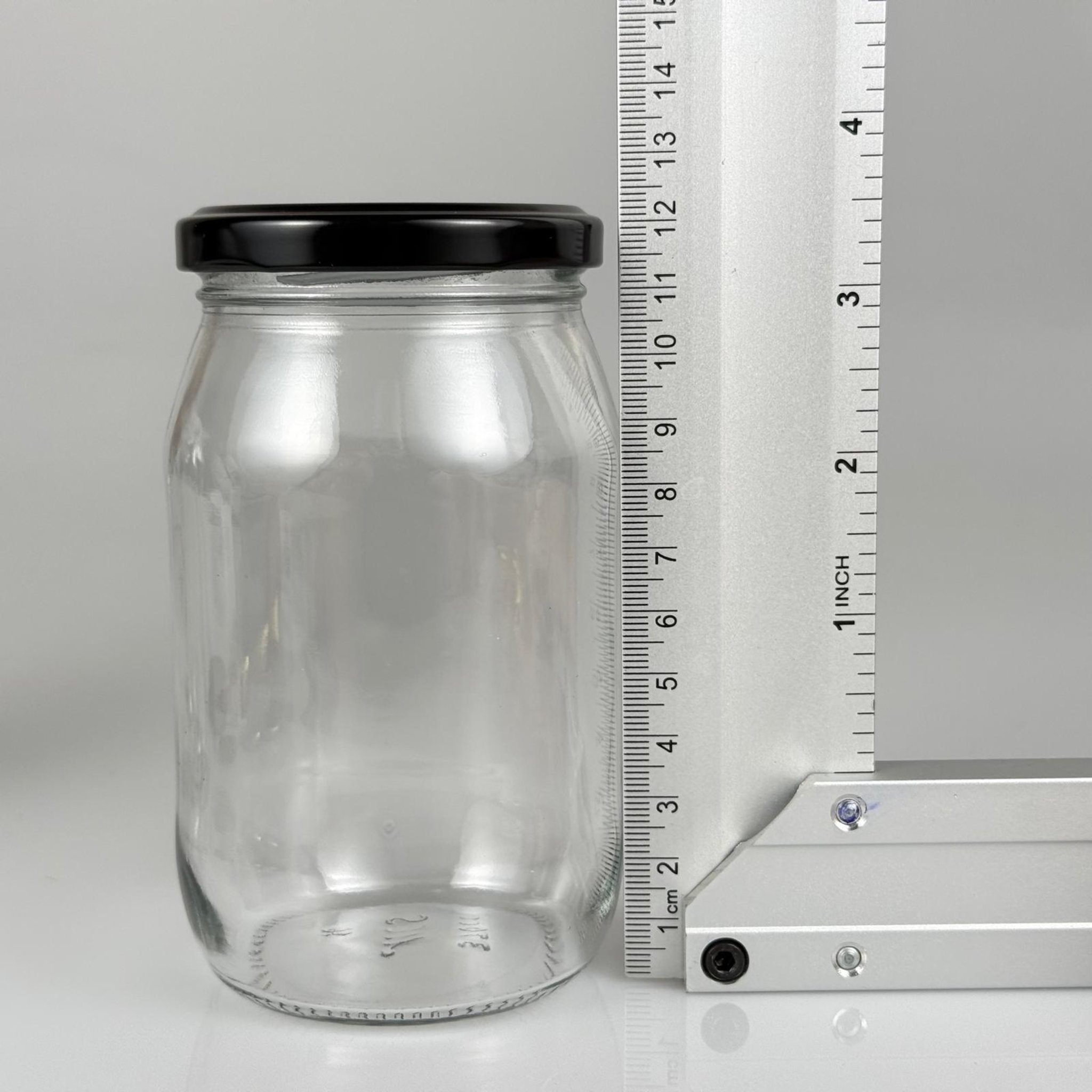 370 CC STANDART KAVANOZ + SİYAH METAL KAPAKLI + KENDİNDEN YAPIŞKANLI KÖPÜK CONTALI TAKIM - 370 ML CAM KAVANOZ