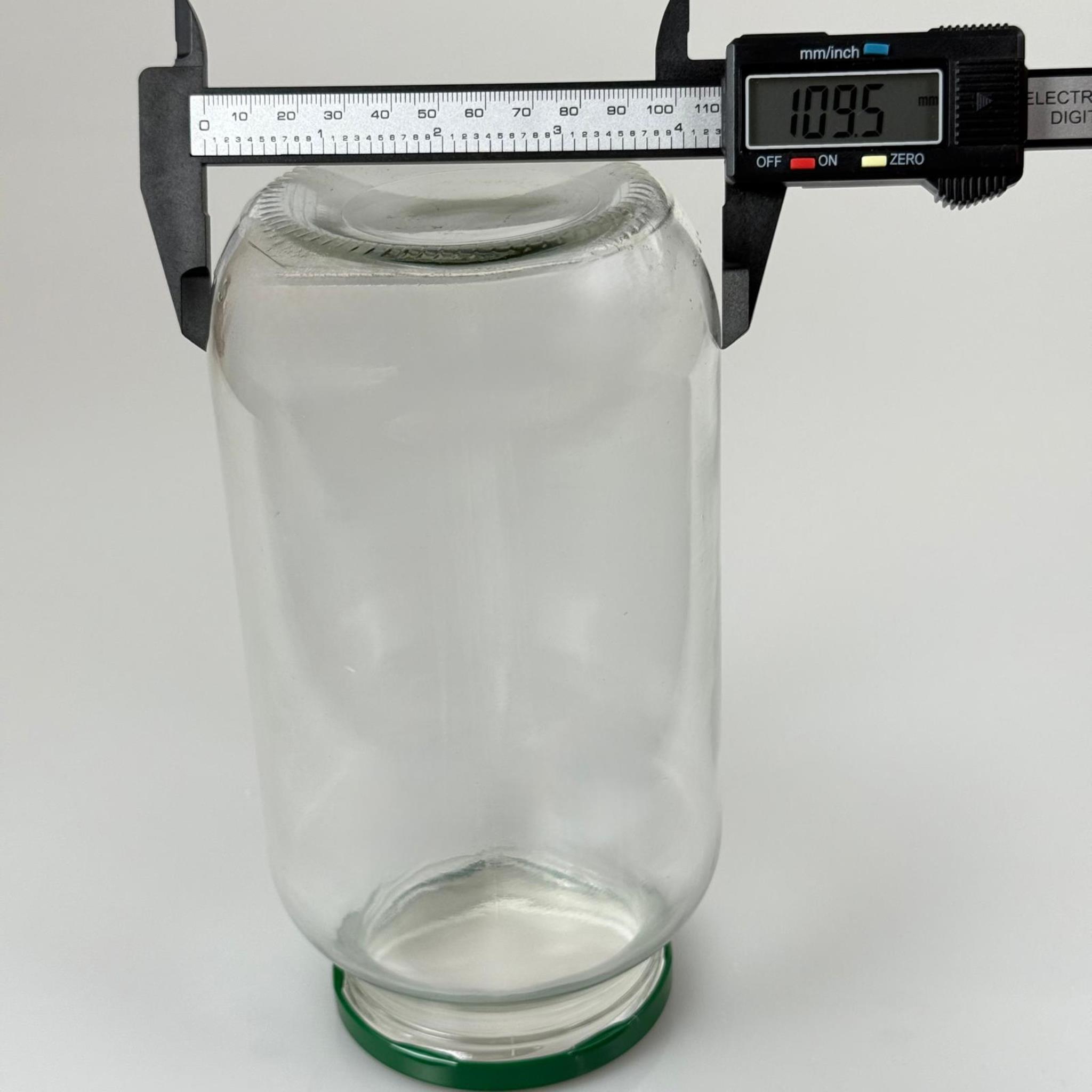 1500 CC CAM KAVANOZ - KOYU YEŞİL METAL KAPAKLI - 1500 ML DAR AĞIZ CAM KAVANOZ