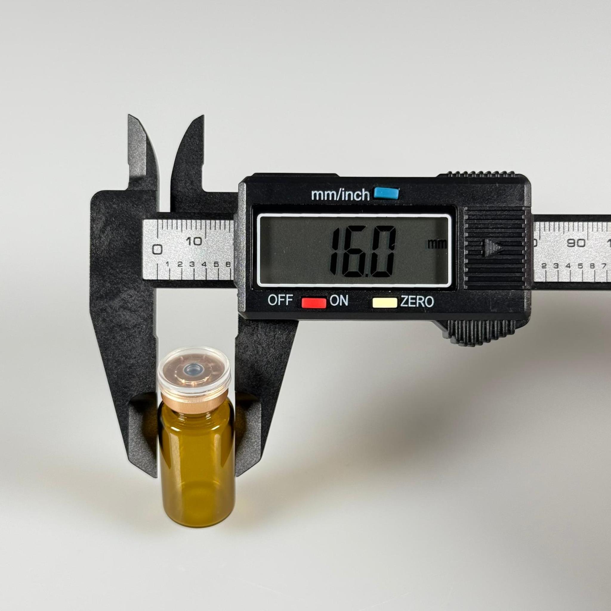 3 ML vial flakon şişe - 13 ağız 3 cc amber cam ilaç şişesi + kauçuk butil enjektör tıpası + gold alüminyum kapaklı takım