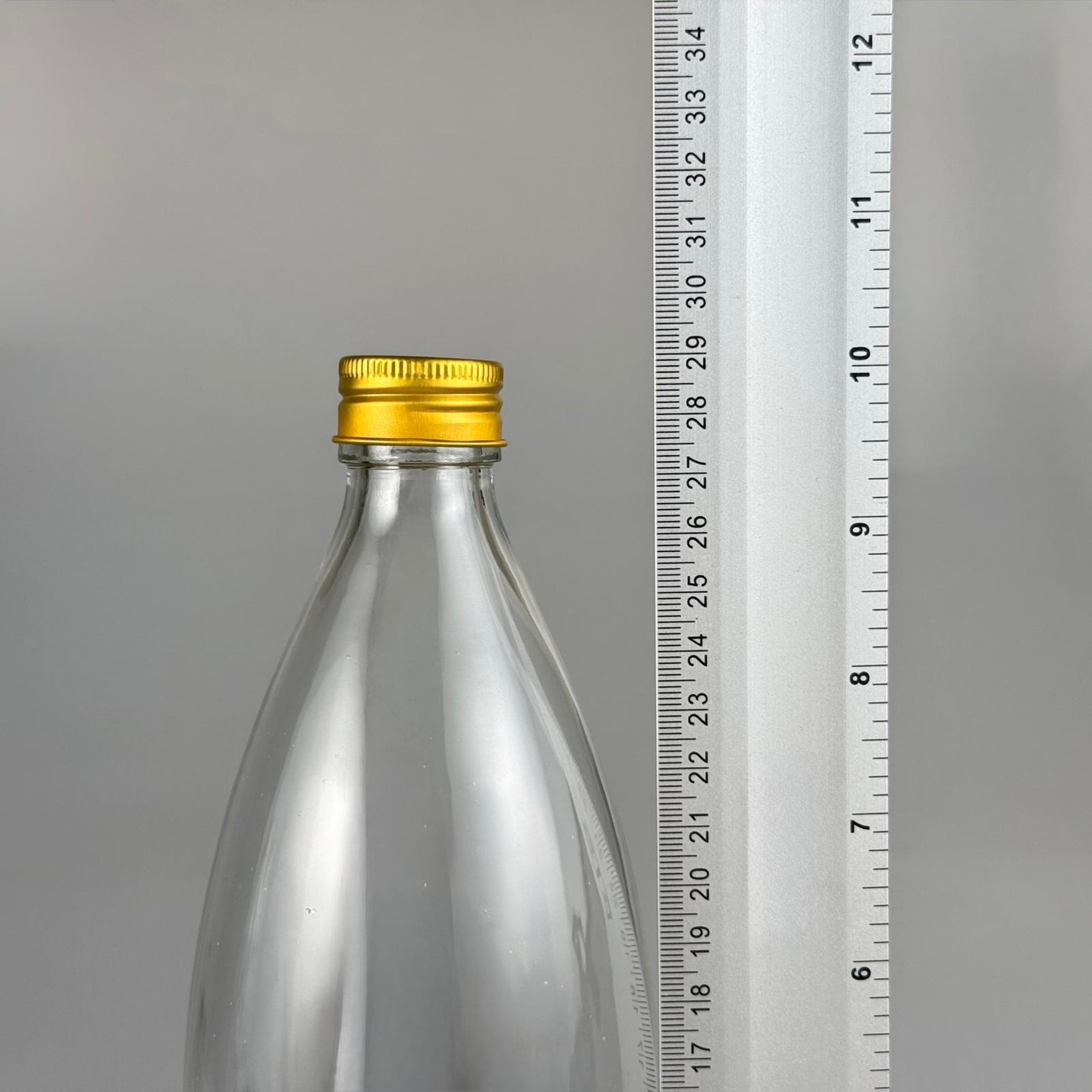 1000 ML LÜKS CAM SU ŞİŞESİ - 1000 CC BOŞ CAM SU ŞİŞELERİ - GOLD ALÜMİNYUM METAL KAPAKLI - RESTORAN, CAFE, OTEL VS İÇİN PREMİUM CAM ŞİŞE