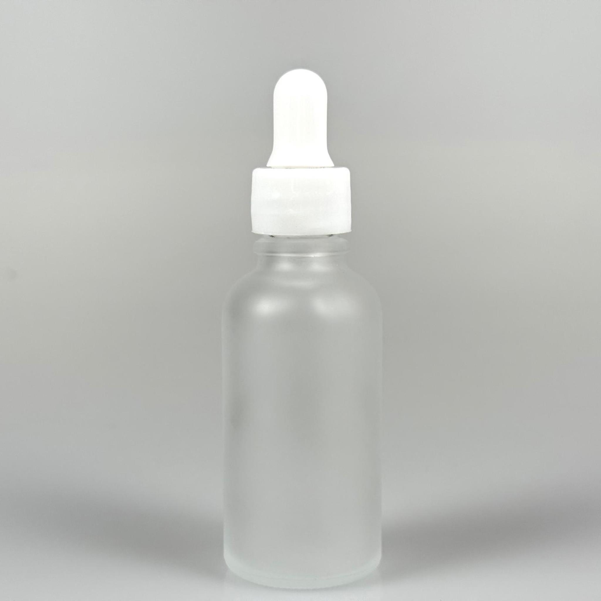 30 CC BUZLU İNCE UÇLU CAM DAMLALIKLI ŞİŞE - BEYAZ EMZİK + BEYAZ DÜZ KAPAK + CAM PİPET TAKIM - 30 ML BUZLU İNCE UÇLU DAMLALIKLI ŞİŞE SETİ