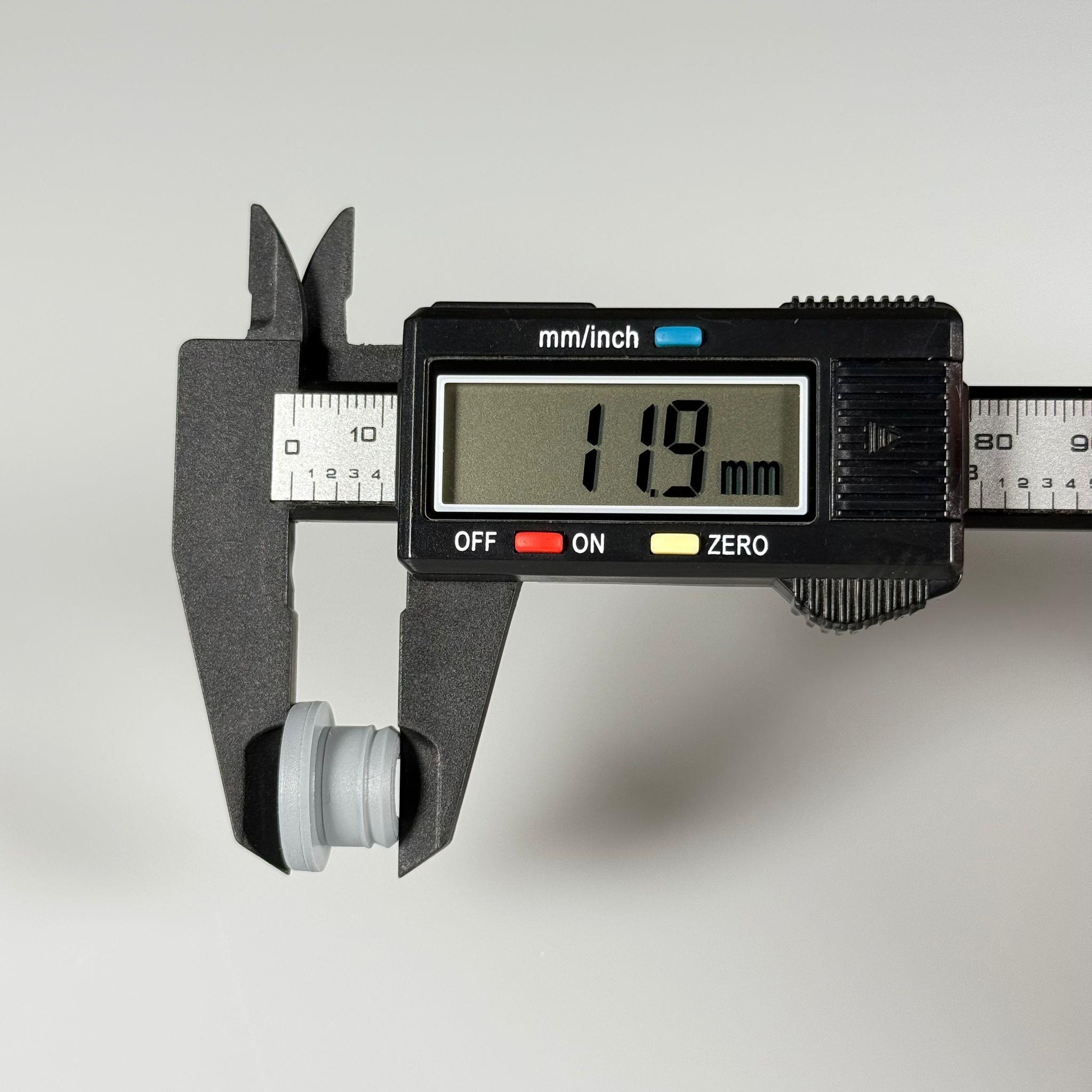 PENİSİLİN FLAKON KAUÇUK TAPA - BUTIL TAPA - UZUN GRİ (20 AĞIZ FLAKON ŞİŞELERE UYAR) - AÇIK GRİ