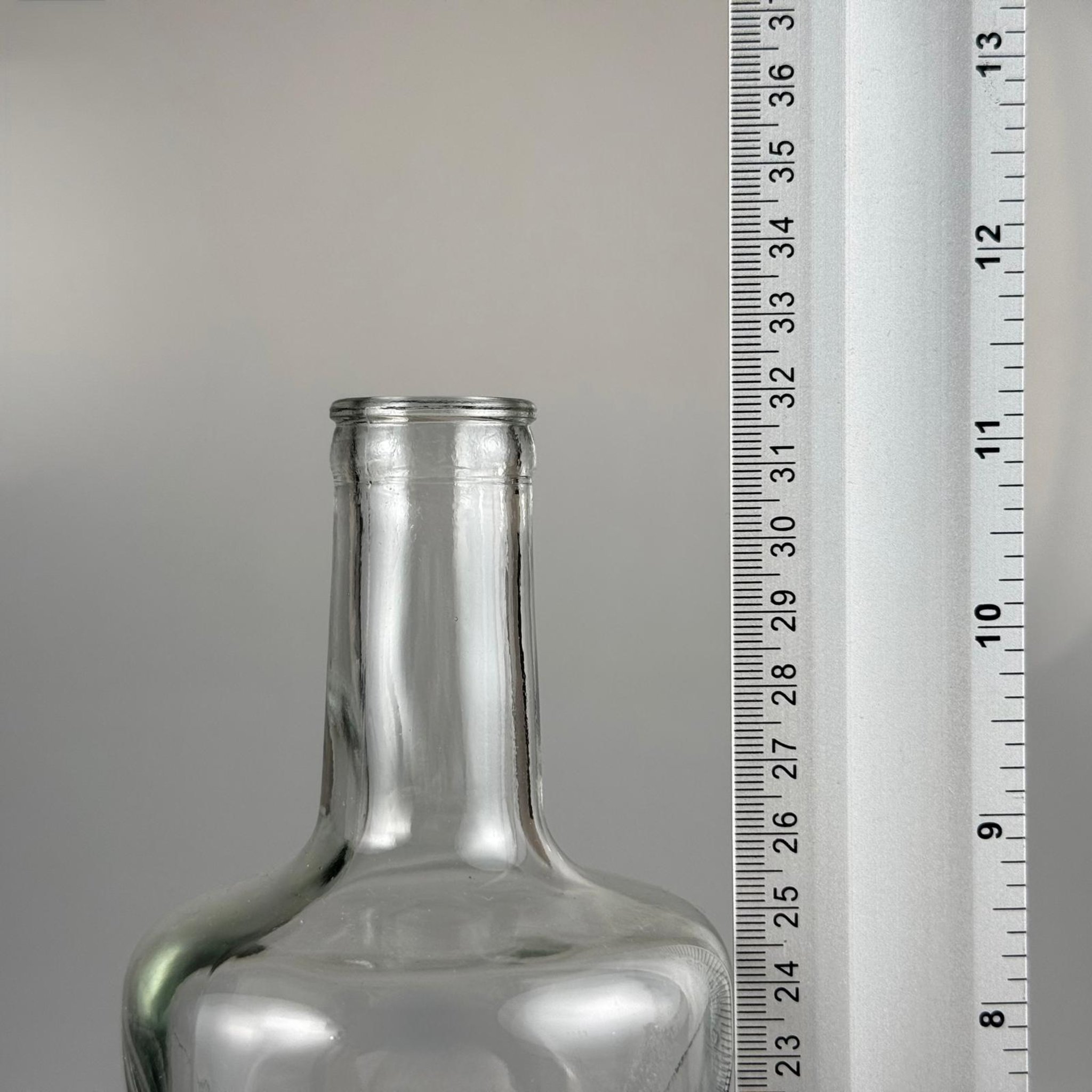 1000 CC DESENLİ DORİKA ŞEFFAF CAM ŞİŞE - 28 MM ÇAKMA AĞIZ (KAPAKSIZ) - 1000 ML DESENLİ DORİKA CAM ŞİŞE
