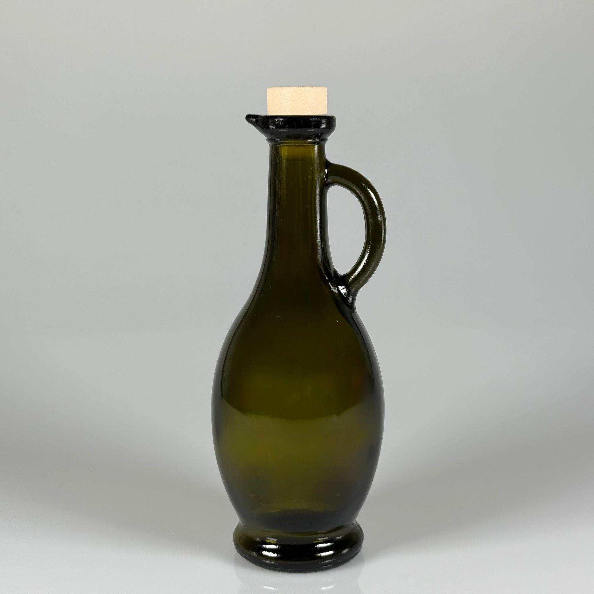 500 CC GAGALI ZEYTİNYAĞ İÇİN YEŞİL CAM ŞİŞE + AHŞAP GÖRÜNÜMLÜ SENTETİK MANTAR TIPA - 500 ML TIPALI CAM ŞİŞE