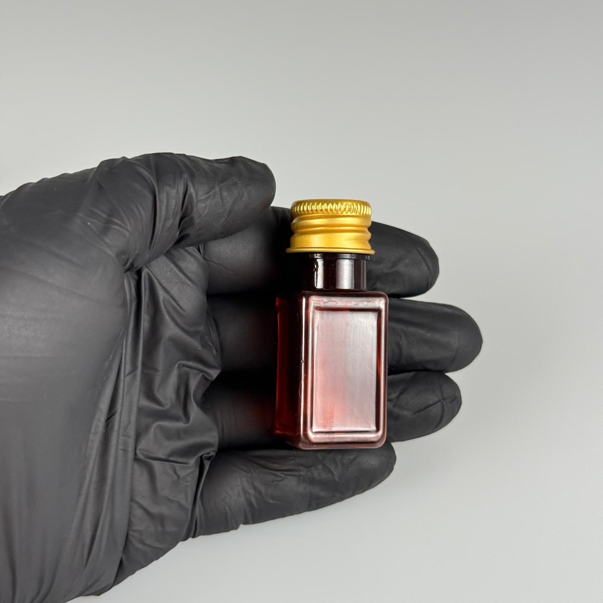 10 CC AMBER KARE PET SHOT ŞİŞE - KÖPÜK CONTALI GOLD ALÜMİNYUM METAL KAPAKLI + KÖR TIPALI TAKIM - 10 ML KAHVERENGİ PLASTİK ŞİŞE