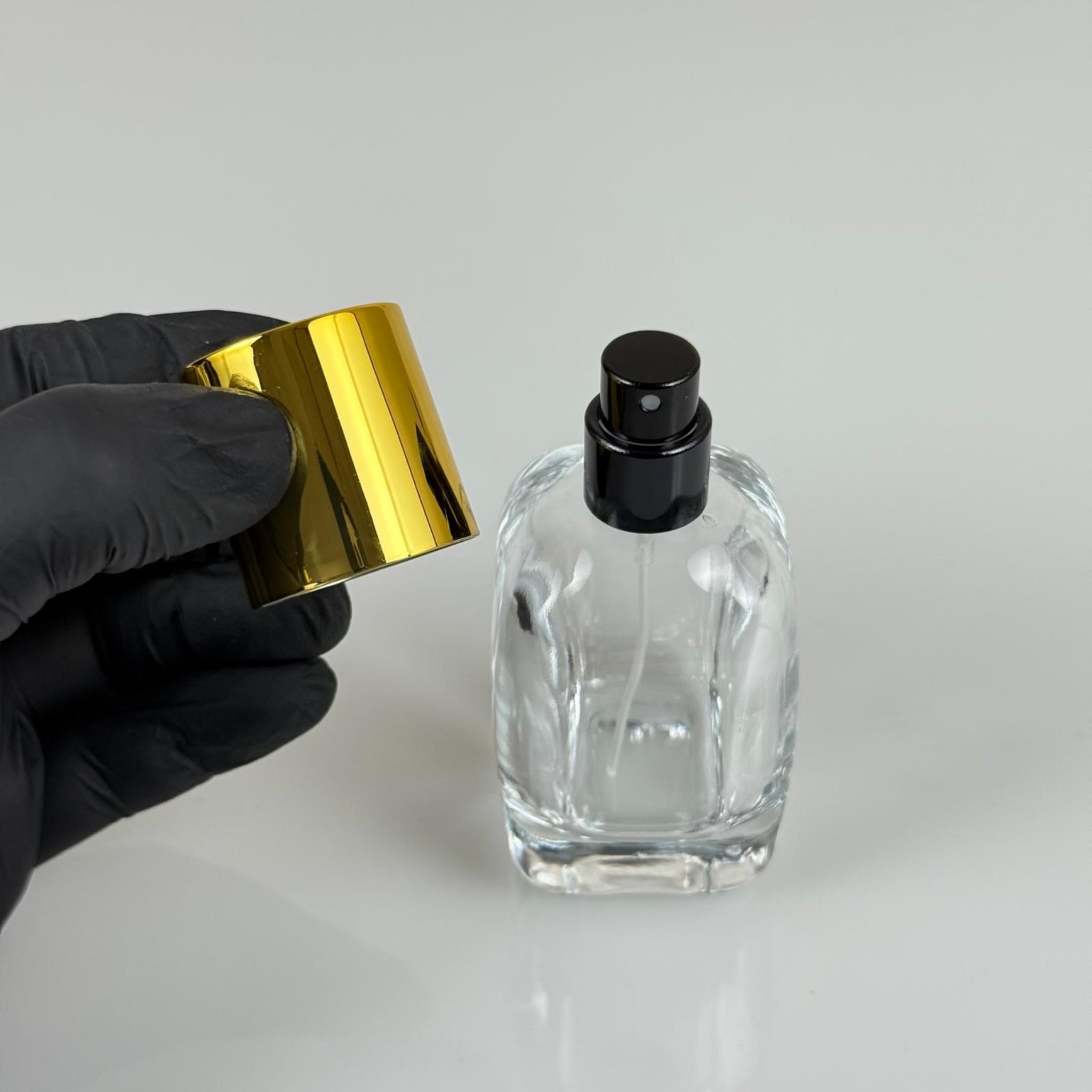 50 ML SİLİNDİR MODEL CORE PARFÜM ŞİŞESİ - SİYAH METAL SPREYLİ + GOLD GENİŞ KAPAKLI (AĞIZ 15 MM GEÇME KOLAY KAPAMA)