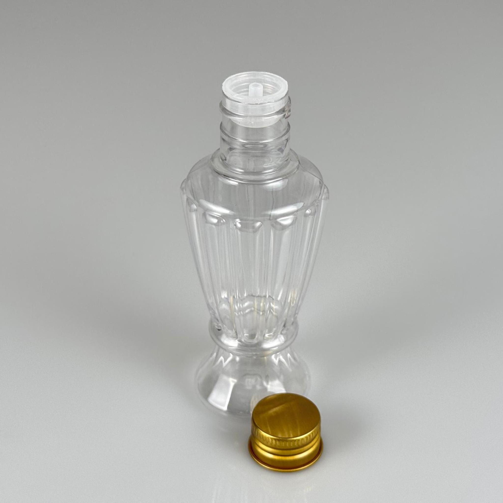 100 CC CAMPET VAZO HÜRREM KOLONYA ŞİŞESİ (24 AĞIZ) + KÖPÜK CONTALI GOLD METAL ALÜMİNYUM KAPAKLI + KOLONYA TIPALI TAKIM - 100 ML KAPAKLI PLASTİK ŞİŞELER