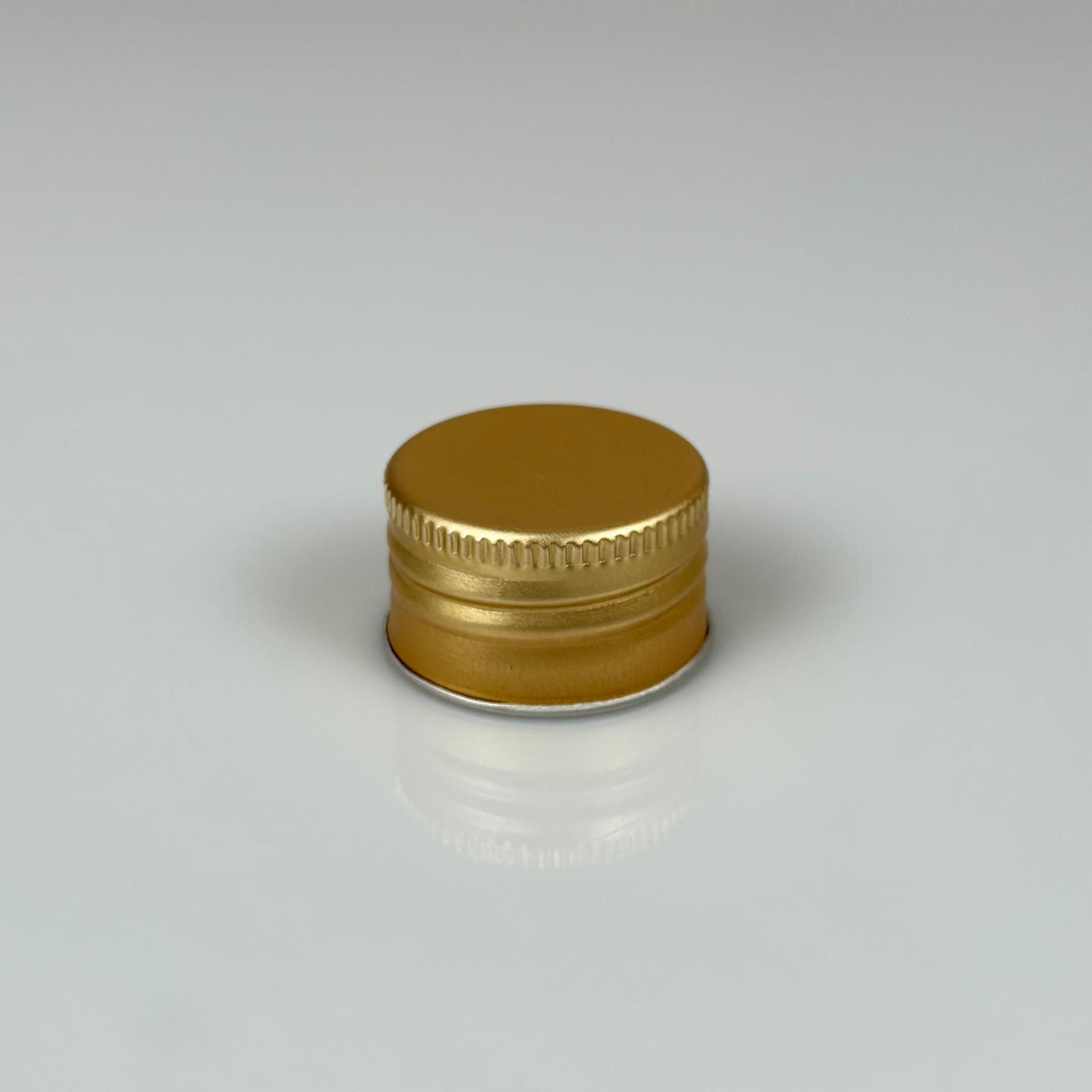 31/18 MM VİDALI ALÜMİNYUM KAPAK - KÖPÜK CONTALI - GOLD - ELLE KAPANIR - 500 CC VE 1 LİTRE KULPLU GALON ŞİŞE, VİDALI AĞIZ DORİKA VE MARASKA ŞİŞE UYUMLU - METAL YAĞ ŞİŞE KAPAĞI