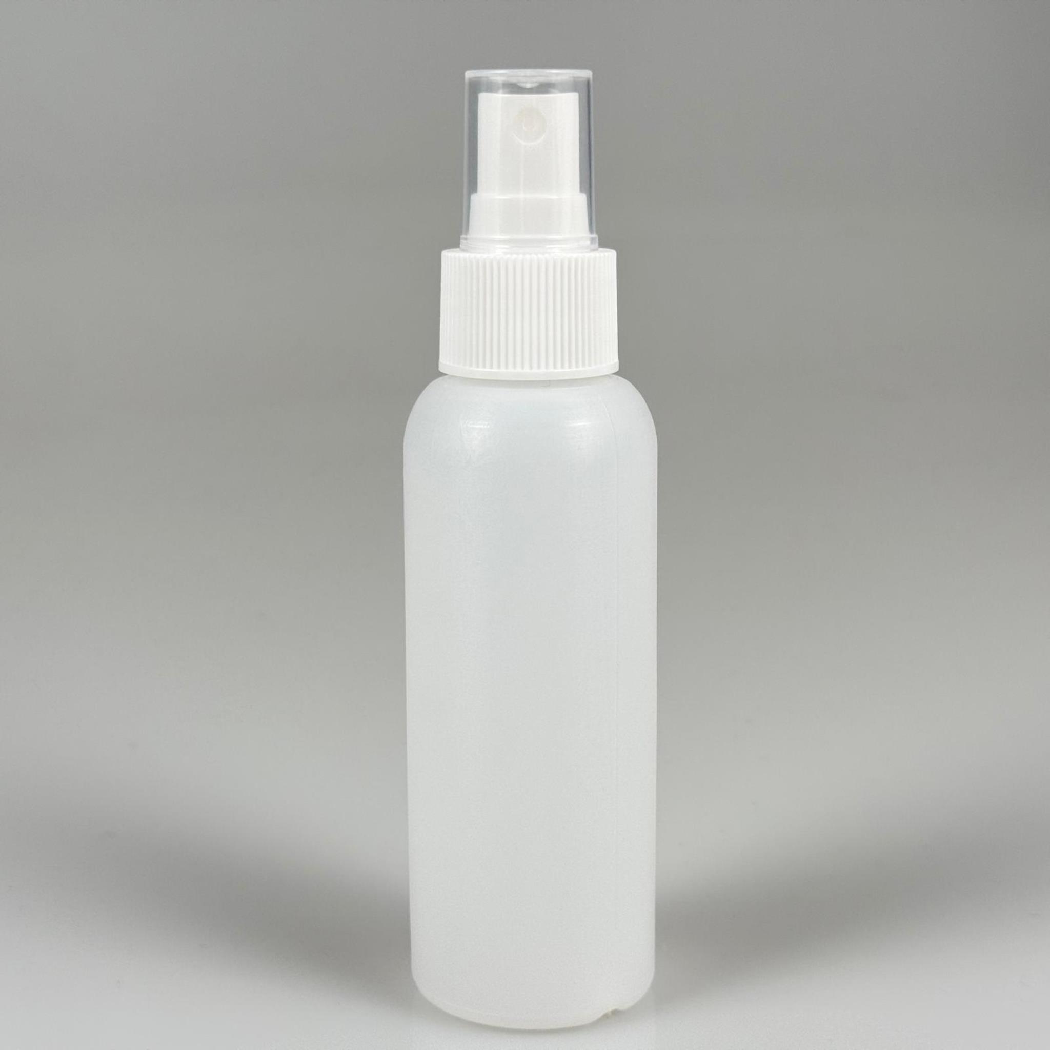 100 CC NATÜREL SERT POLİETİLEN ŞİŞE + BEYAZ SPREYLİ -  24 MM  - 100 ML SERT POLİETİLEN ŞİŞE