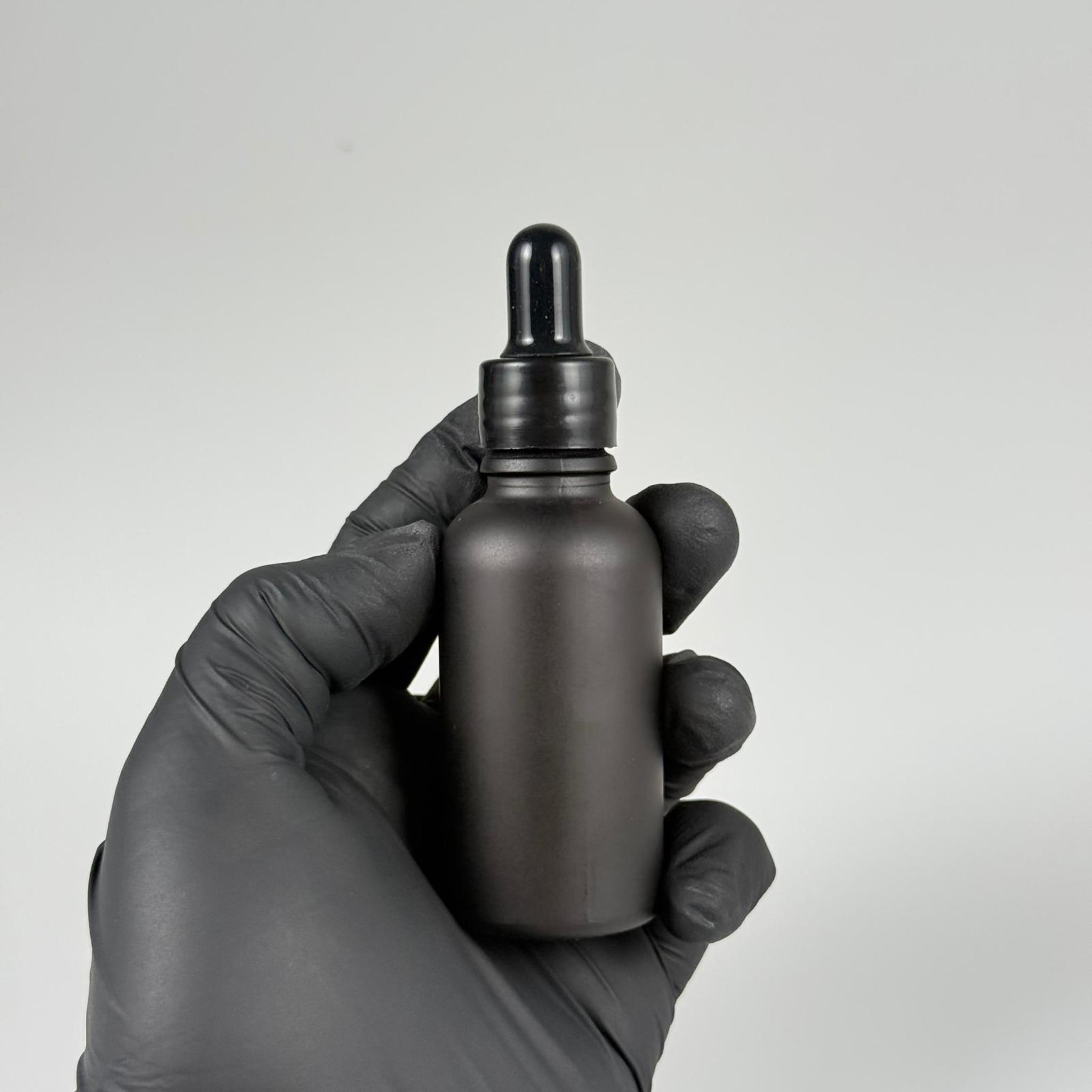 30 CC MAT SİYAH İNCE UÇLU CAM DAMLALIKLI ŞİŞE - SİYAH EMZİK + SİYAH DÜZ KAPAK + CAM PİPET TAKIM - 30 ML MAT SİYAH İNCE UÇLU DAMLALIKLI ŞİŞE SETİ