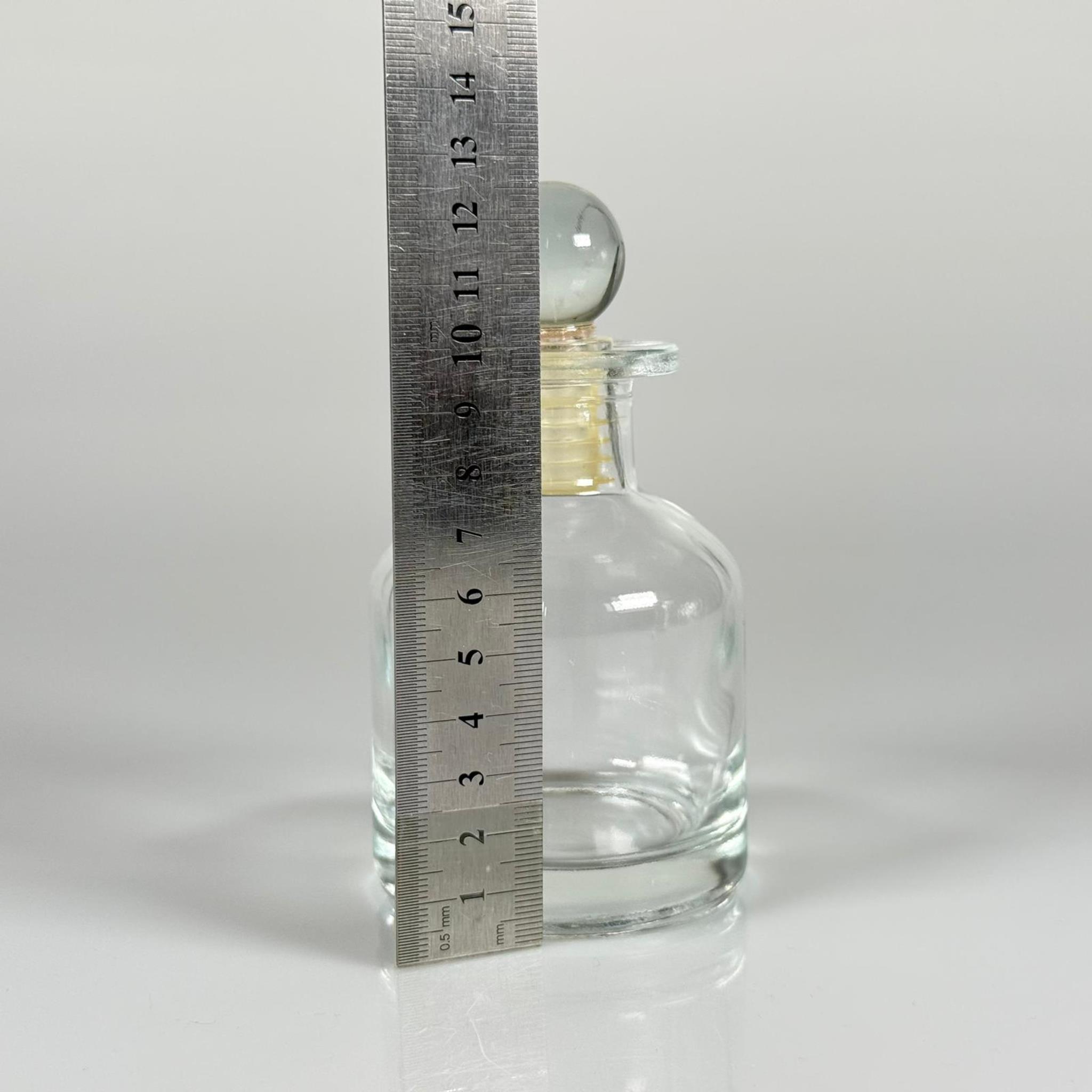 150 CC ŞEFFAF SİLİNDİR BAMBU CAM ESANS ŞİŞESİ - 150 ML KOKU, ESANS, PARFÜMERİ ŞİŞESİ - CAM TIPALI TAKIM