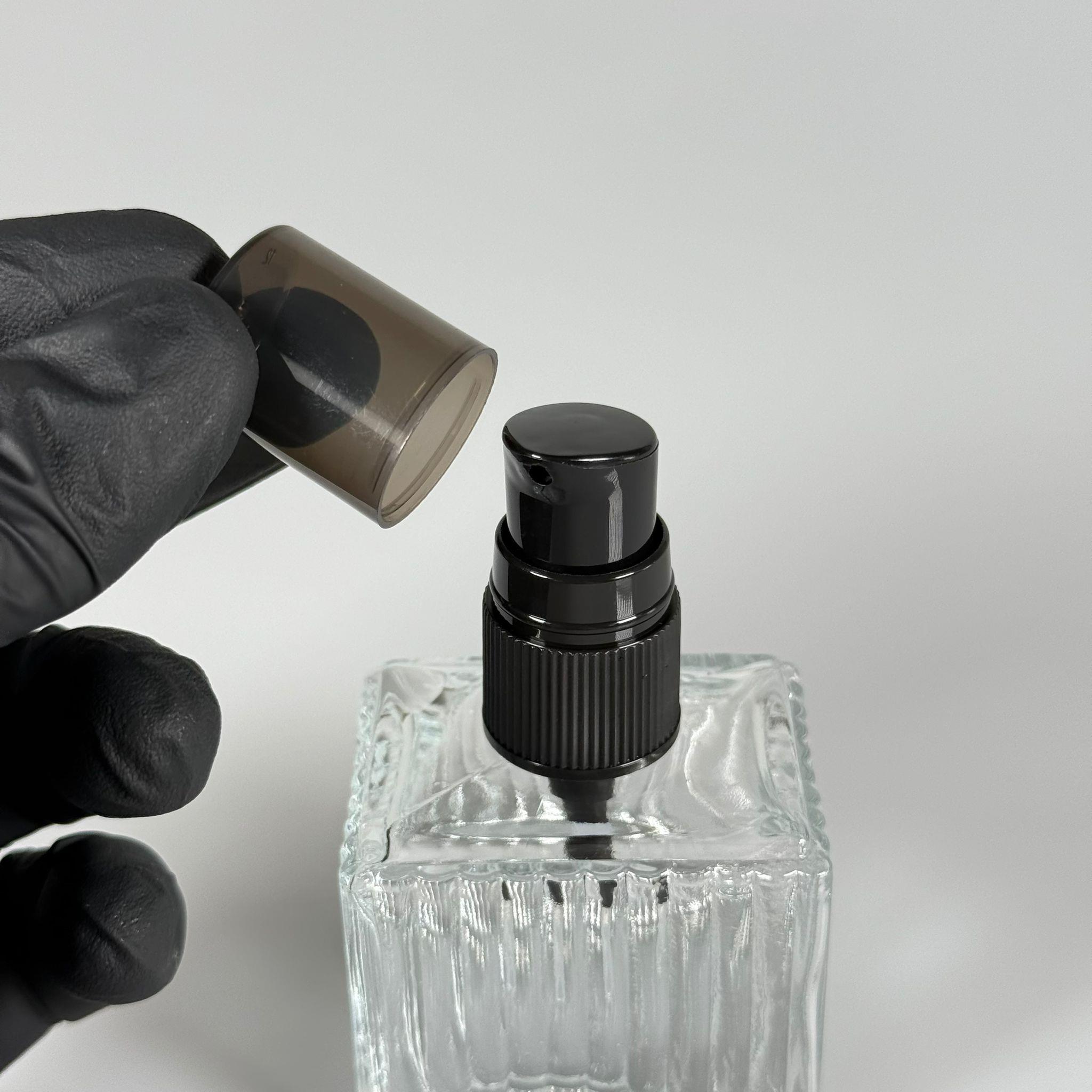 50 CC DESENLİ ÇİZGİLİ CAM ŞİŞE - SİYAH LOSYON POMPALI - 50 ML PRESTİJLİ ŞİŞE