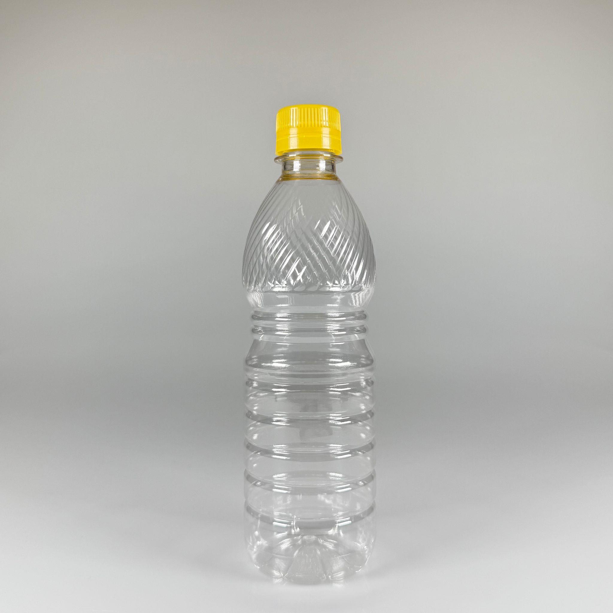 0,5 LT KİLİTLİ KAPAKLI PET ŞİŞE - SARI KAPAKLI 500 CC BOŞ PET ŞİŞE