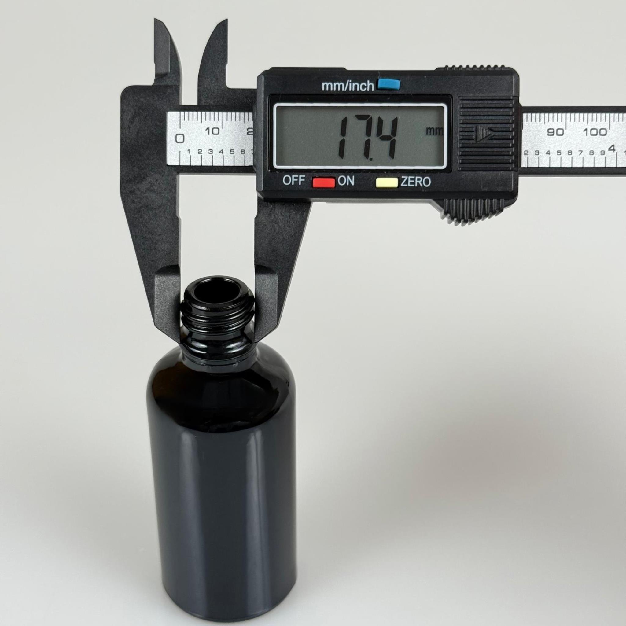 50 CC SİYAH CAM ŞİŞE KAPAKSIZ (18 AĞIZ) - 50 ML CAM ŞİŞE