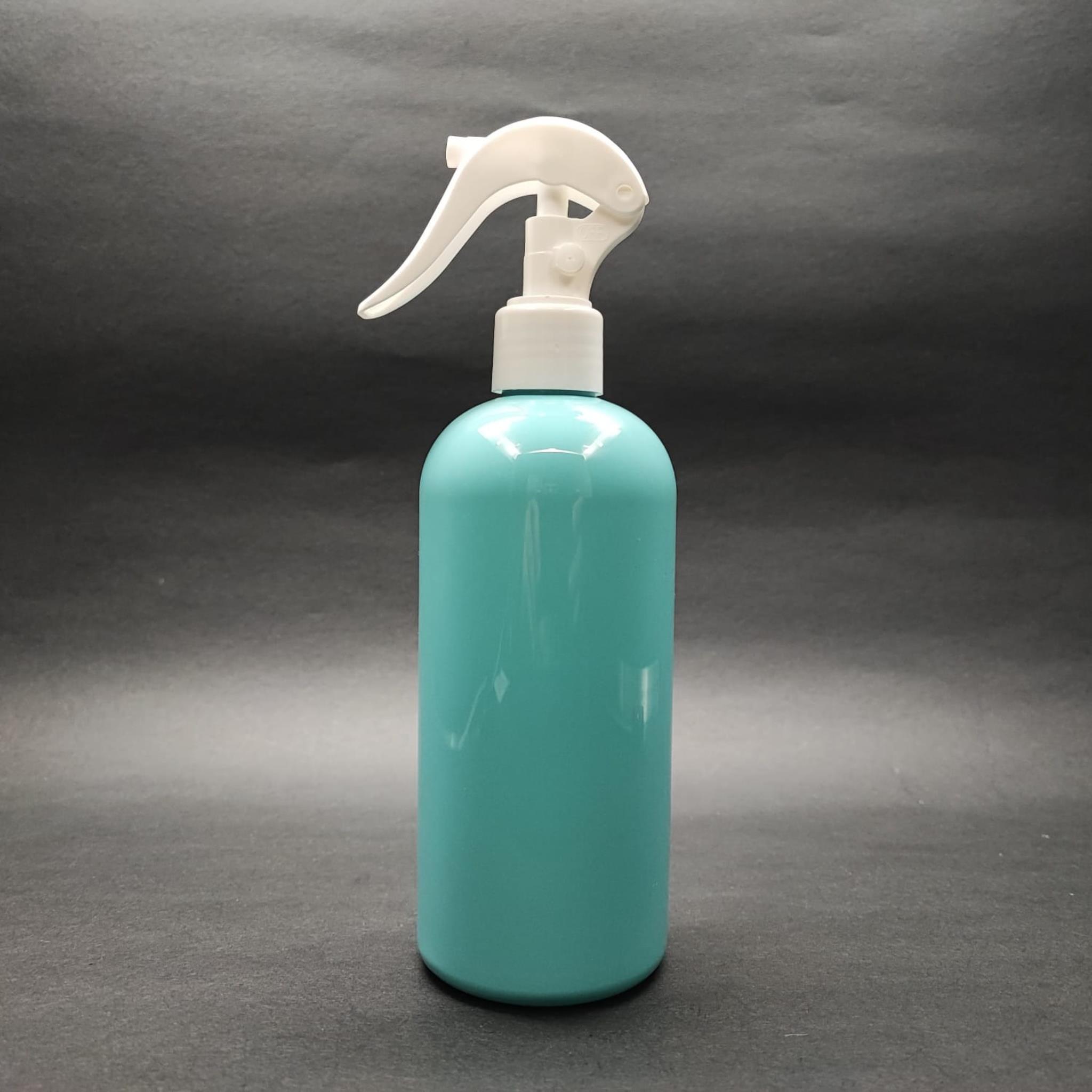 400 CC OVAL BOYUNLU SİLİNDİR PET ŞİŞE (30 GR) - BEYAZ TRİGER SPREYLİ - 400 ML PLASTİK ŞİŞE - TURKUAZ