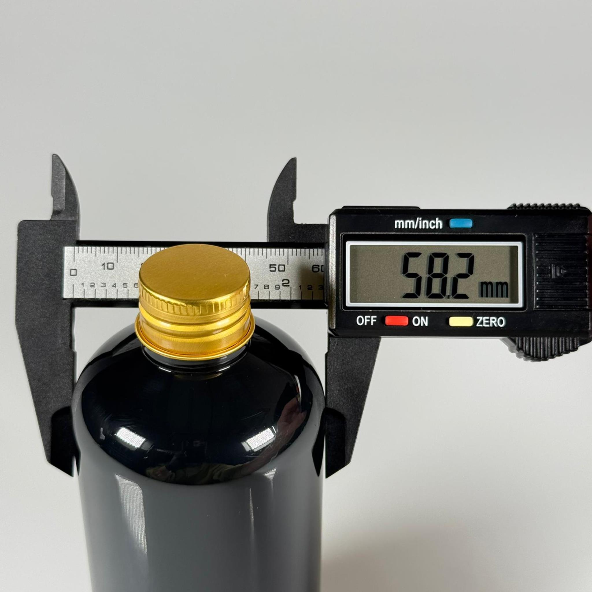 250 CC SİYAH ŞİŞE - GOLD METAL KAPAKLI + KOLONYA TIPALI - 250 ML PLASTİK KOLONYA ŞİŞESİ - ZEYNEP MODEL PET ŞİŞE