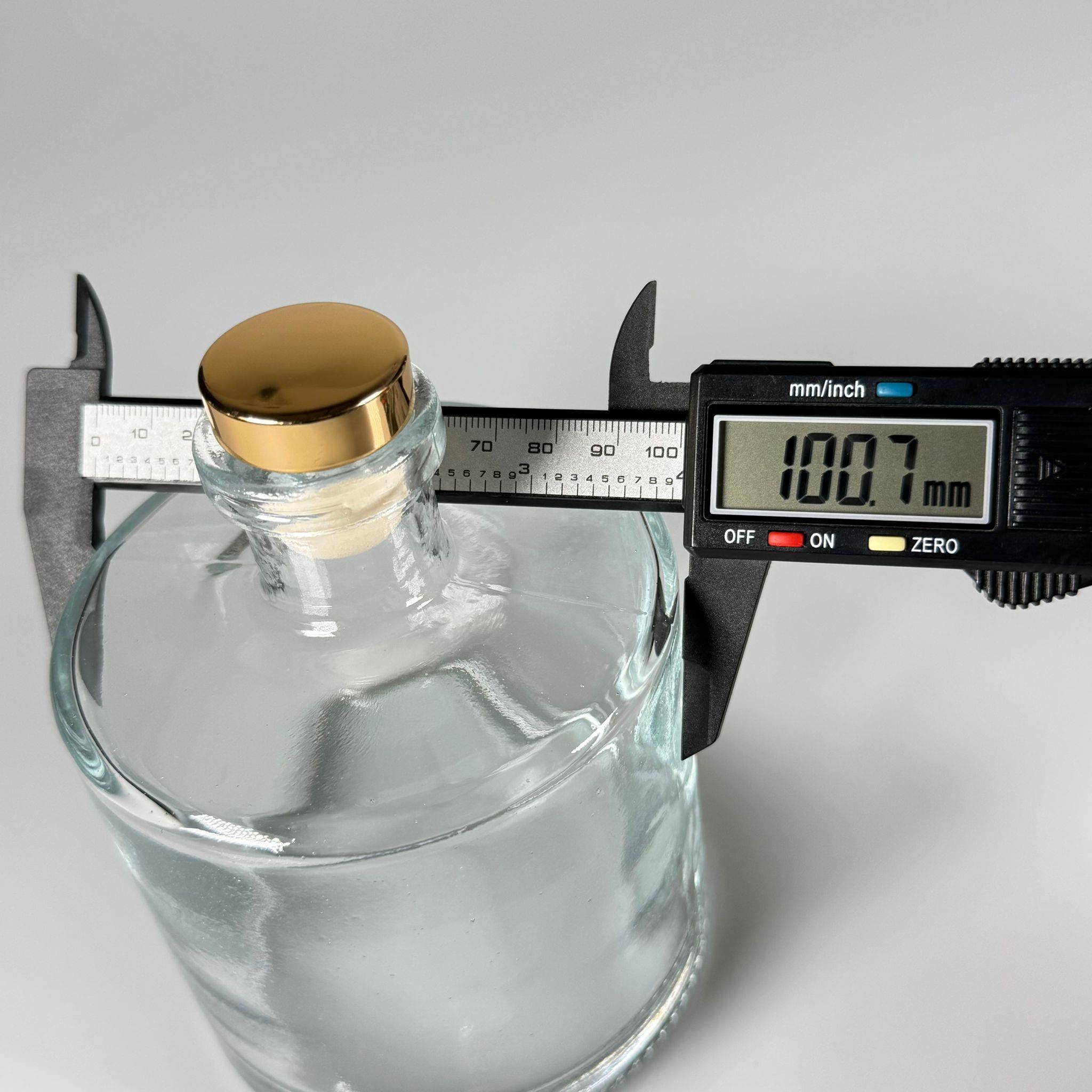 500 CC LÜX ŞİŞE - SİLİNDİR - 500 ML BÜYÜK BOY DİFFUSER ŞİŞE GOLD MANTAR TIPALI