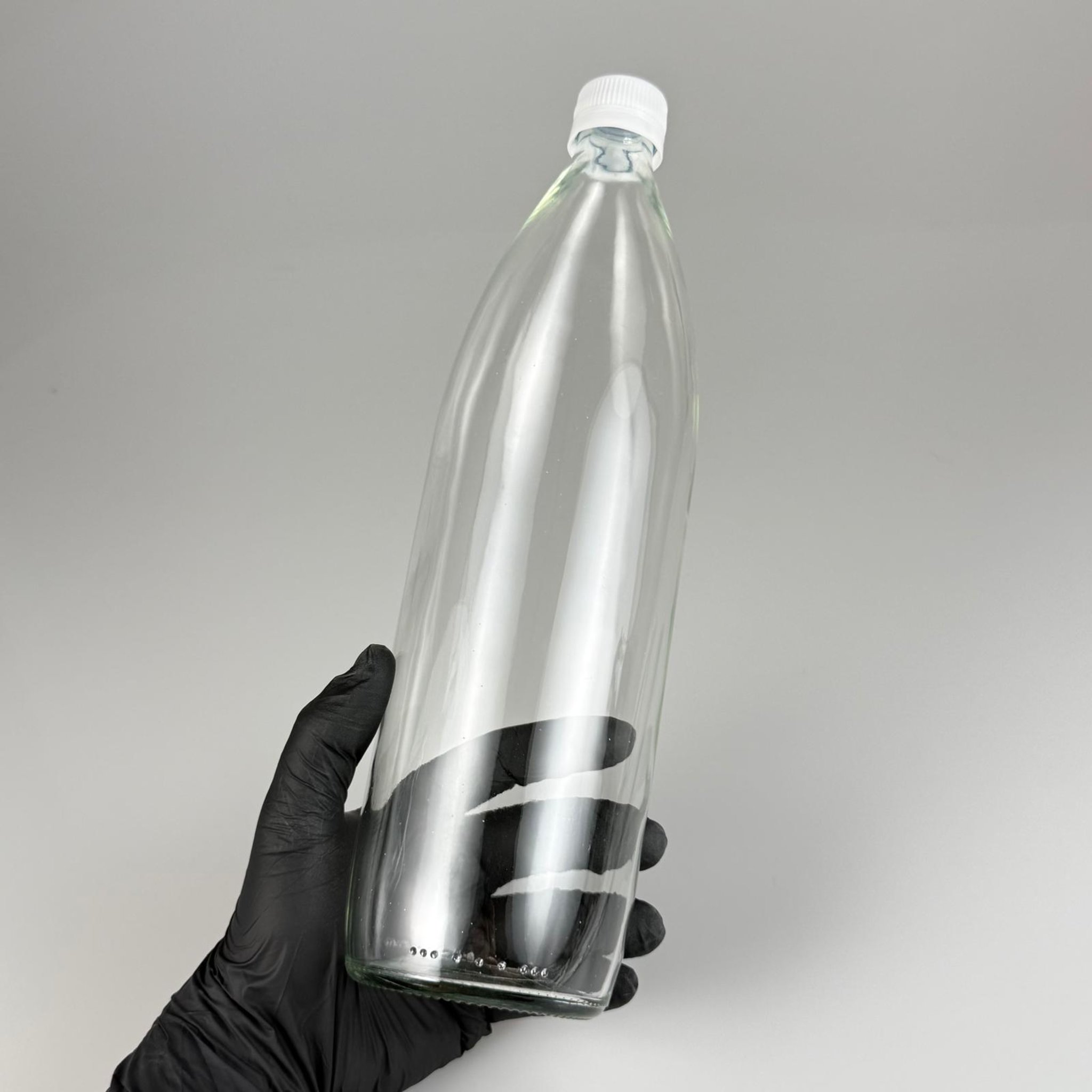 1000 CC CAM ŞİŞE - BEYAZ KİLİTLİ KAPAKLI - 1 LİTRE CAM ŞİŞE - 1000 ML KAPAKLI CAM ŞİŞE