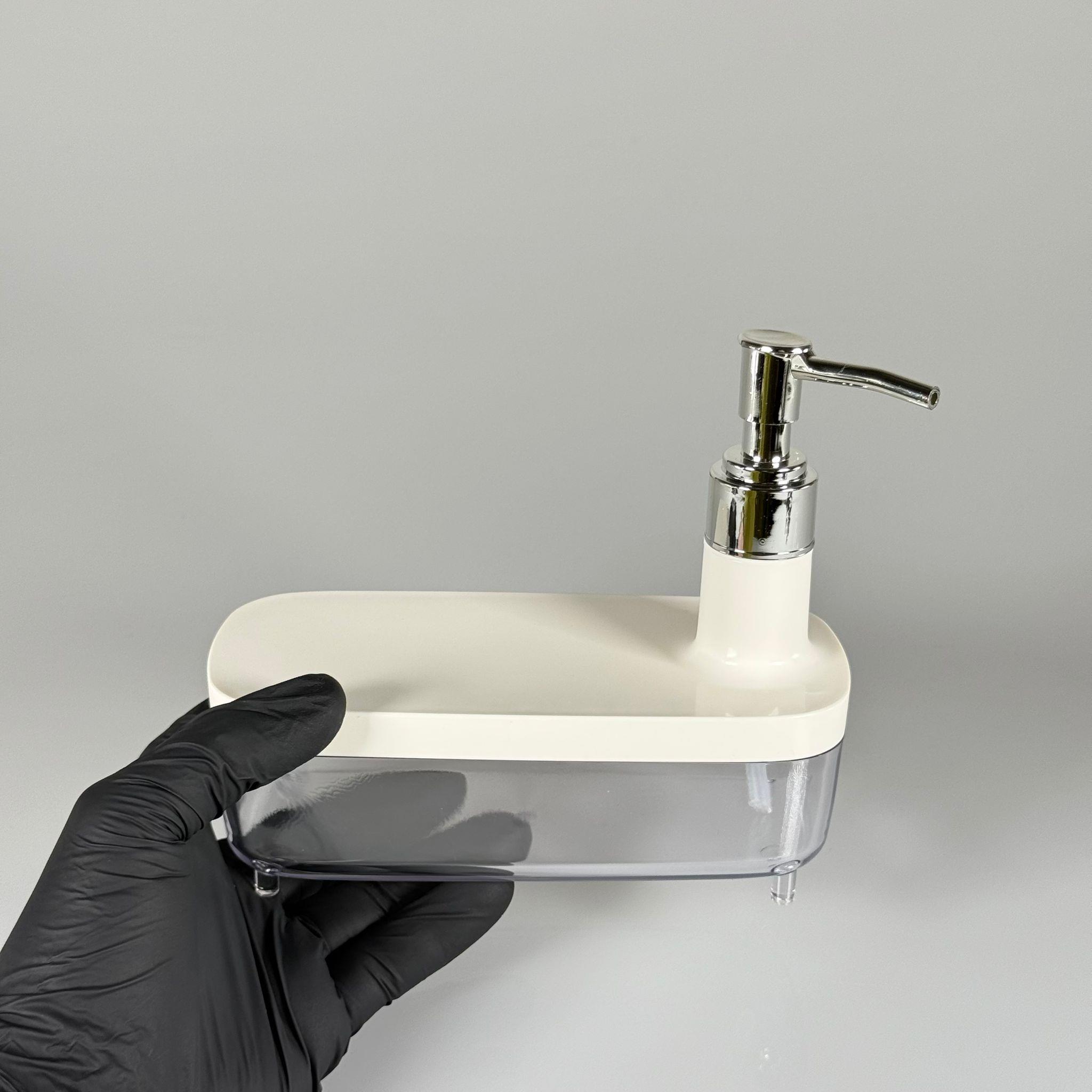 KAYIK TİP MİKA SABUNLUK 350 ML + GÜMÜŞ POMPALI TAKIM