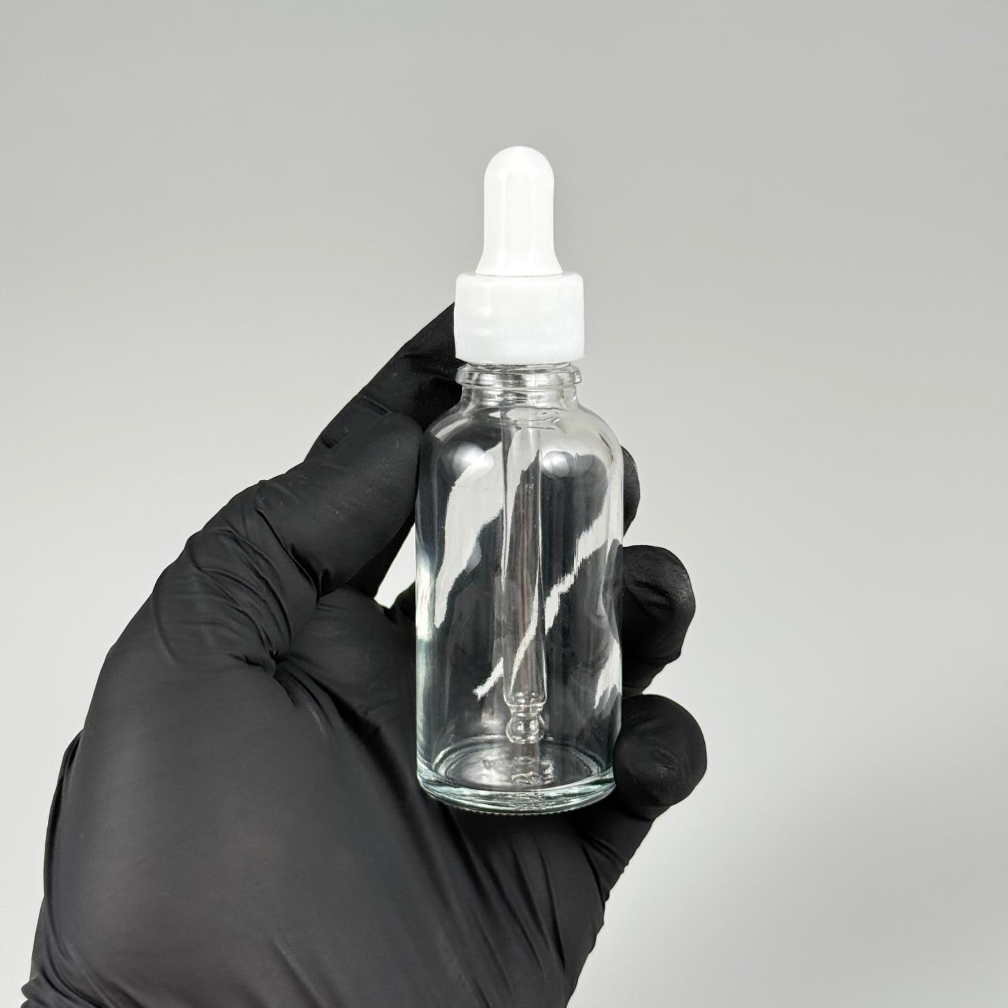 30 CC ŞEFFAF CAM DAMLALIKLI ŞİŞE - BEYAZ EMZİK + BEYAZ DÜZ KAPAK + CAM PİPET TAKIM - 30 ML DAMLALIKLI ŞİŞE SETİ