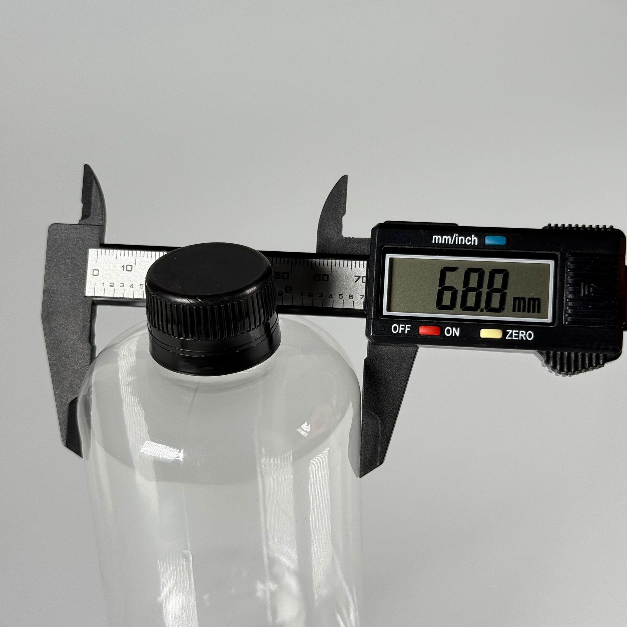 500 CC UZUN SİLİNDİR PET ŞİŞE KALIN (26 GR) - SİYAH KİLİTLİ KAPAKLI - 28 AĞIZ - 500 ML PET ŞİŞE