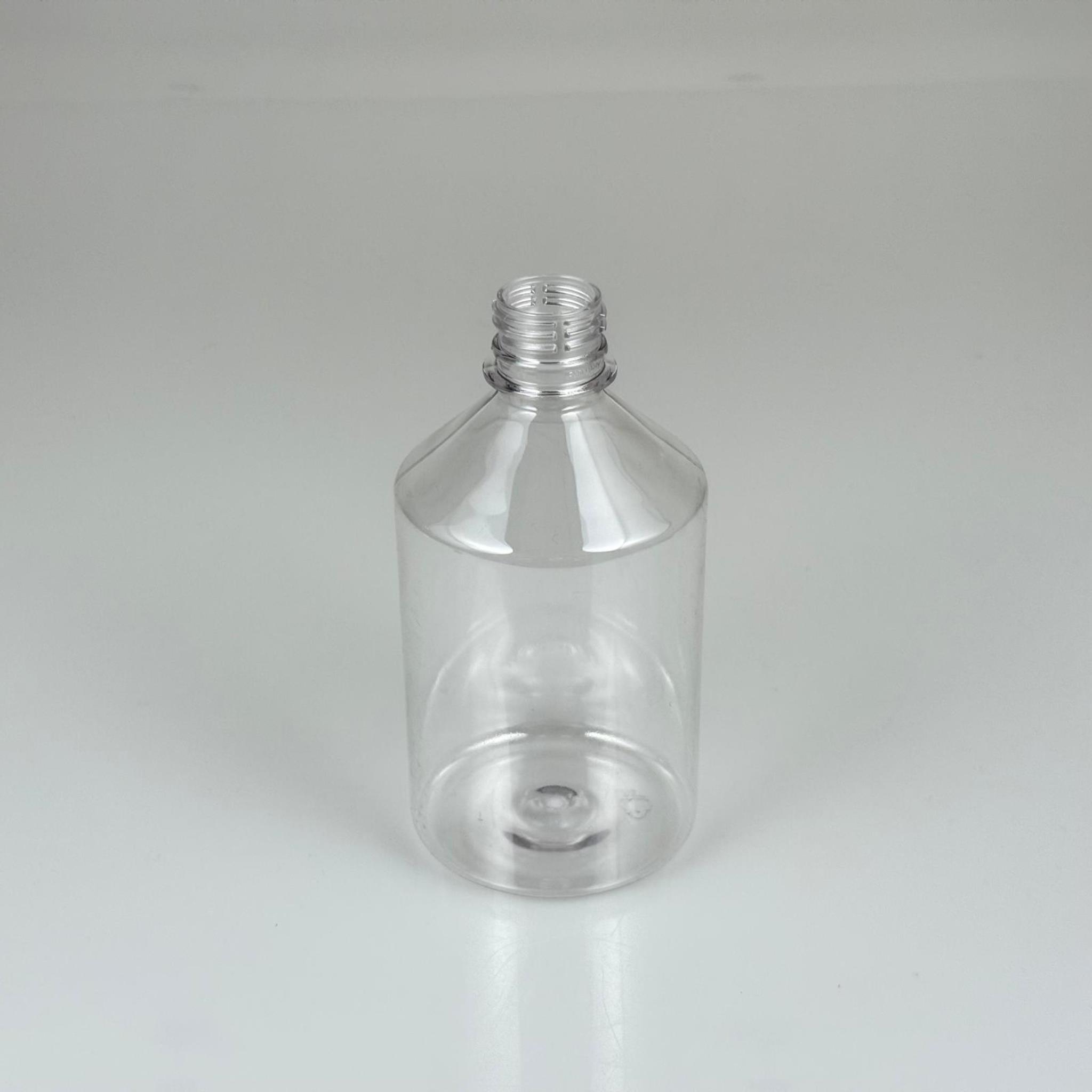 500 CC KÜT BOYUNLU ŞEFFAF PET ŞİŞE - KAPAKSIZ (28 AĞIZ) - 500 ML KALIN PET ŞİŞE