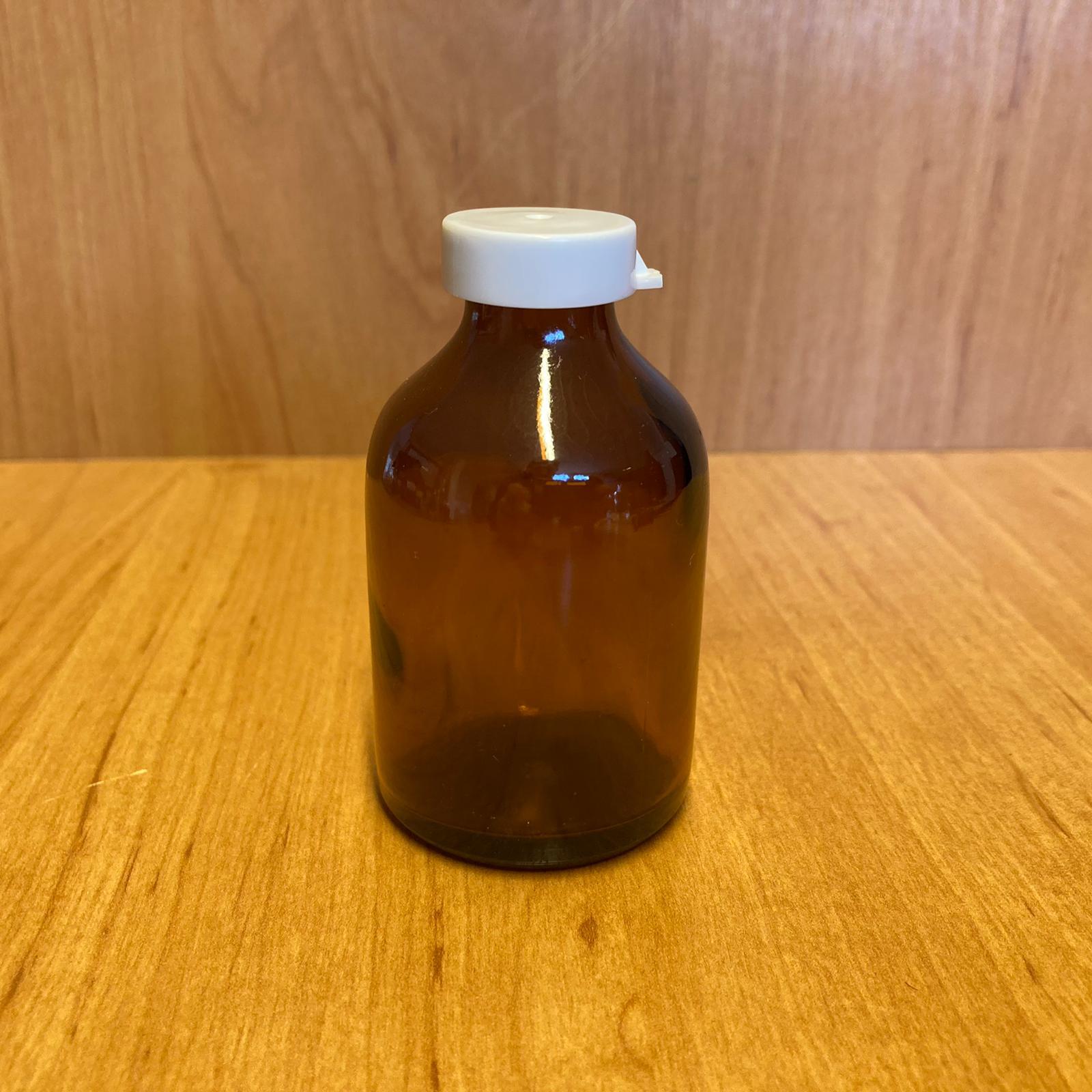 50 CC AMBER FLAKON PENİSİLİN ŞİŞESİ - BEYAZ KAPAKLI - 50 ML KAPAKLI KAHVERENGİ CAM ŞİŞE - SIZDIRMAZ - ELLE KAPANIR