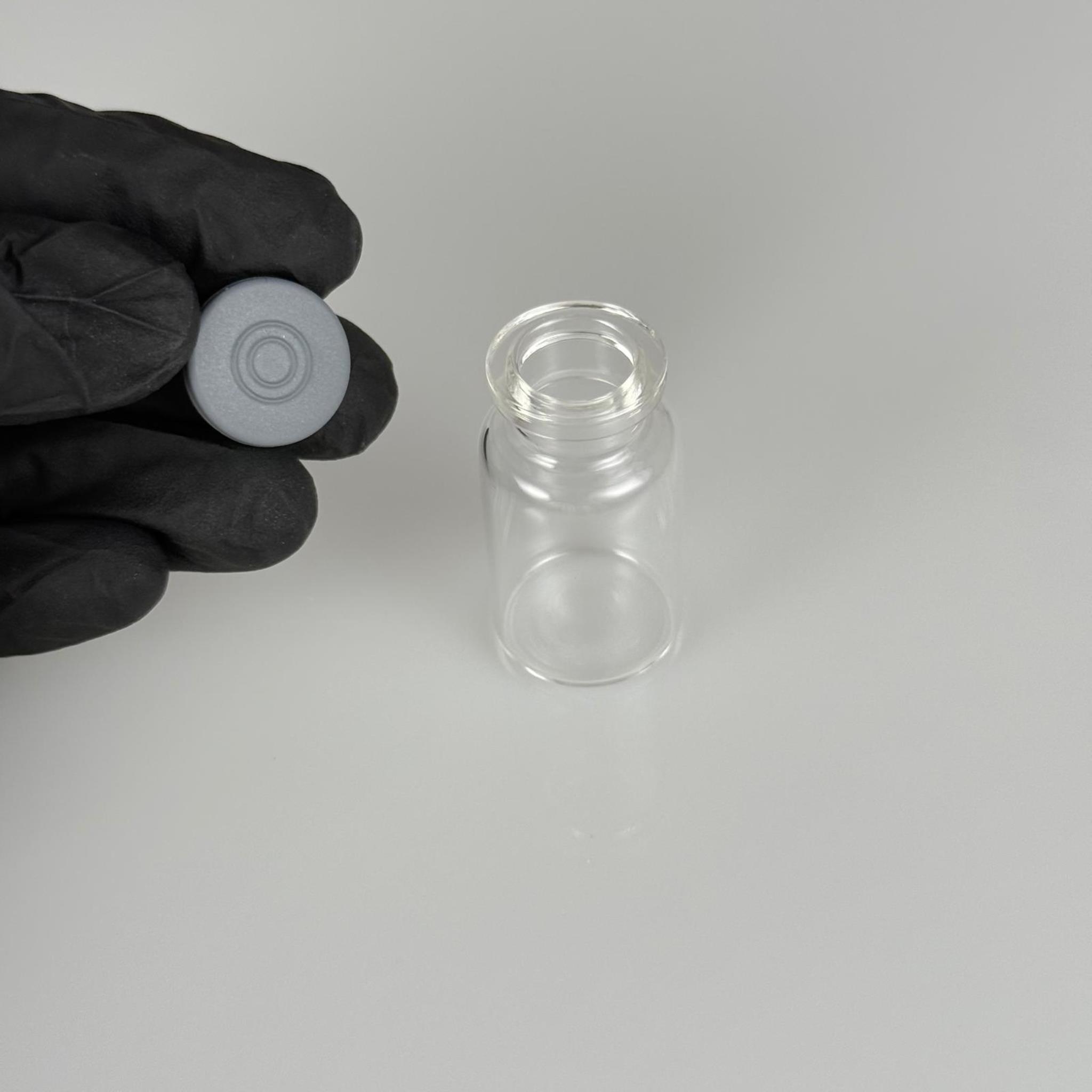 24x45 MM İNCE BOROSİLİKAT FLAKON CAM ŞİŞE 15 ML + BUTİL KAUÇUK TIPA 20 MM - ŞEFFAF CAM İLAÇ, ECZA, PENİSİLİN, MEDİKAL, LABORATUVAR, FARMASÖTİK ŞİŞELERİ