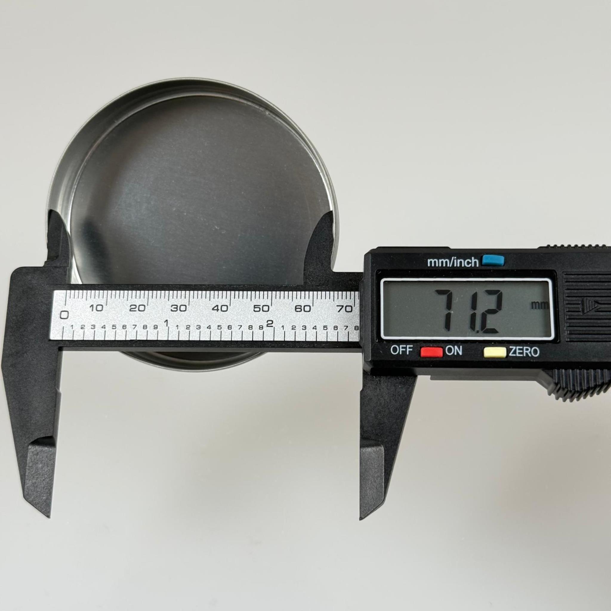 50 CC TENEKE KUTU - GÜMÜŞ - KAPAKSIZ - METAL AMBALAJ - MUM TENEKESİ 73 x 20 MM