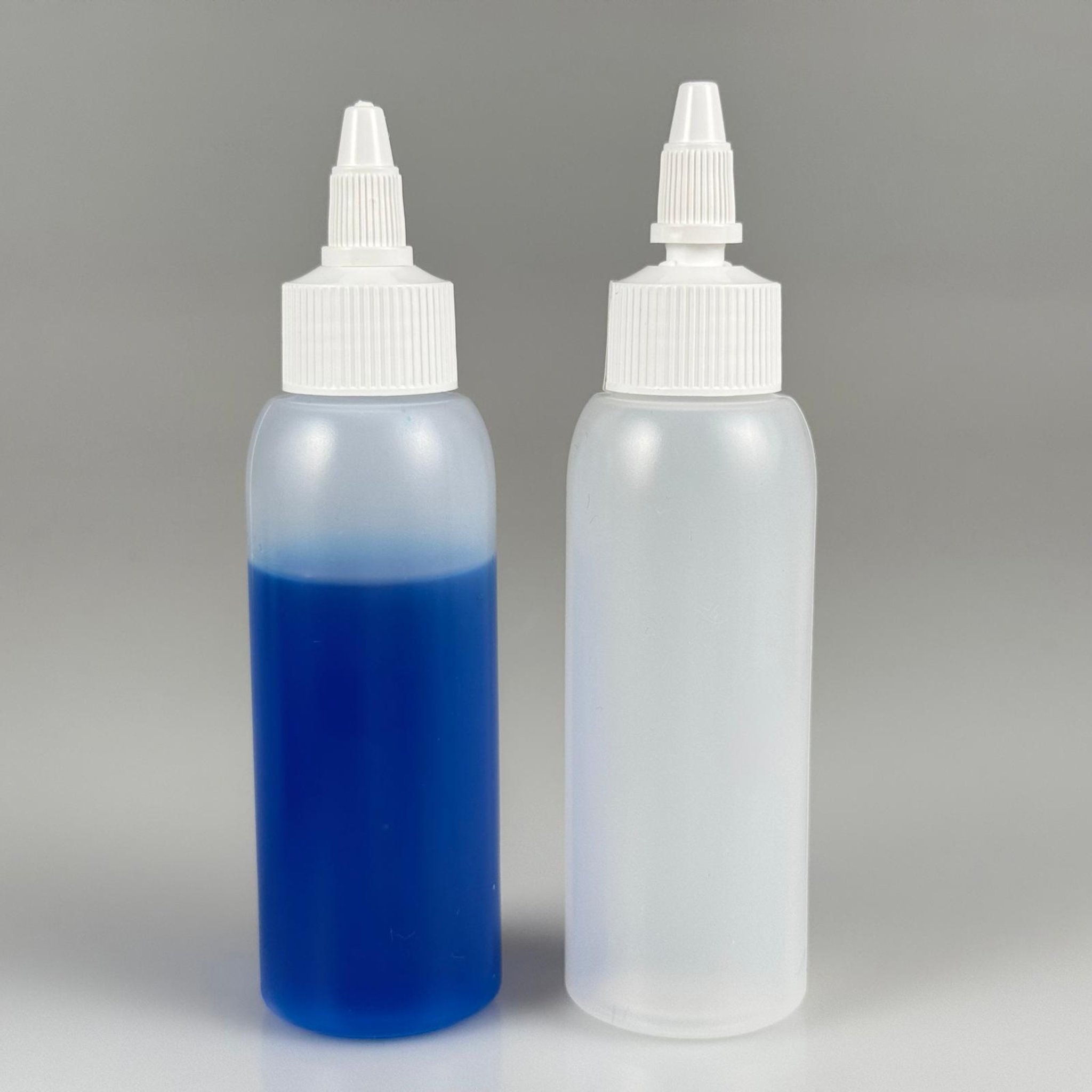 100 ML SIKILABİLİR YUMUŞAK PE POLİETİLEN PLASTİK ŞİŞE - BEYAZ TWİST SİVRİ KARTUŞ KAPAKLI - 100 cc sos, yağ, kartuş, mürekkep vb için boş şişeler