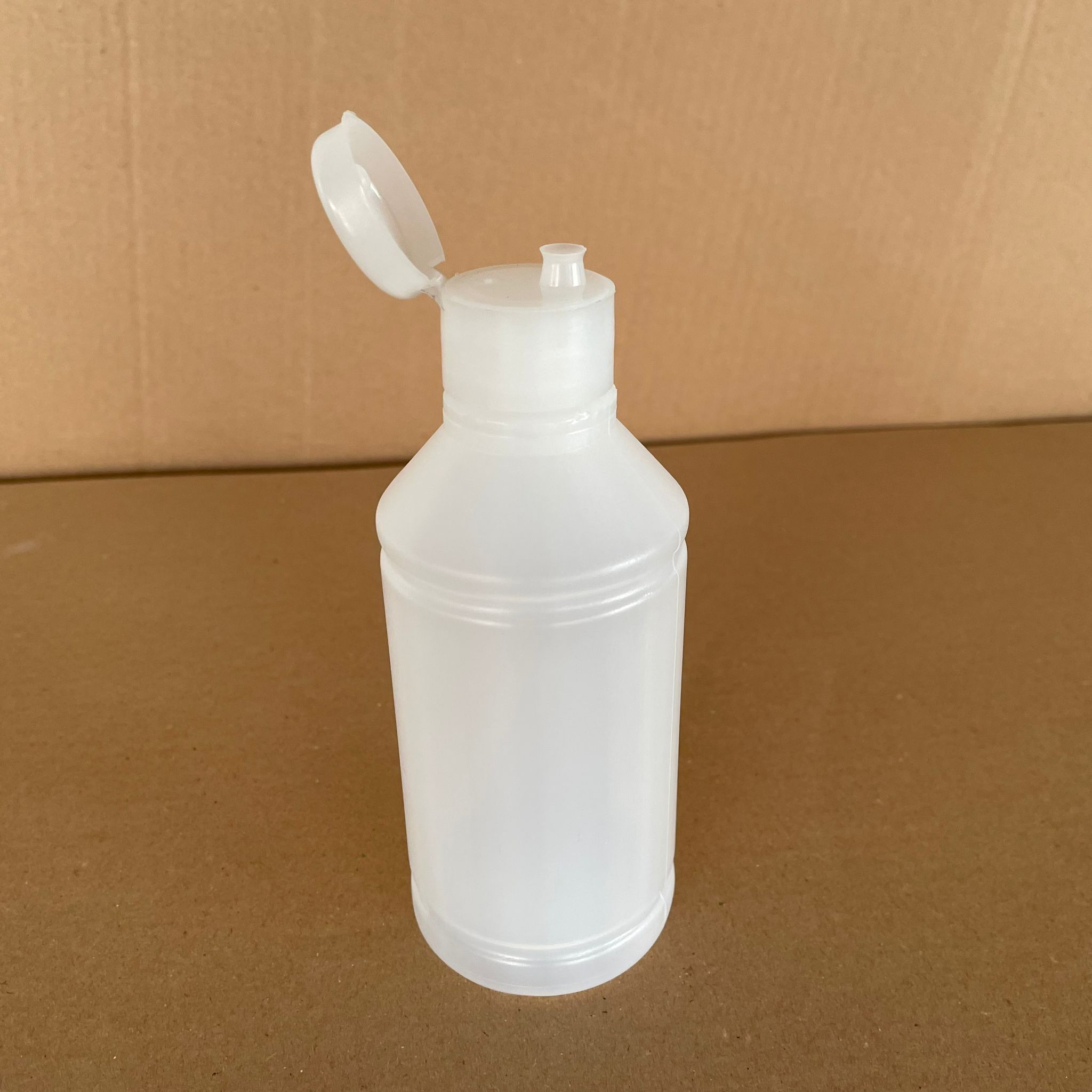 250 CC TİNER ŞİŞESİ - ŞEFFAF FLİPTOP KAPAKLI - 250 ML KİMYASALA DAYANIKLI PLASTİK ŞİŞE - 0,25 LT POLİETİLEN ŞİŞE