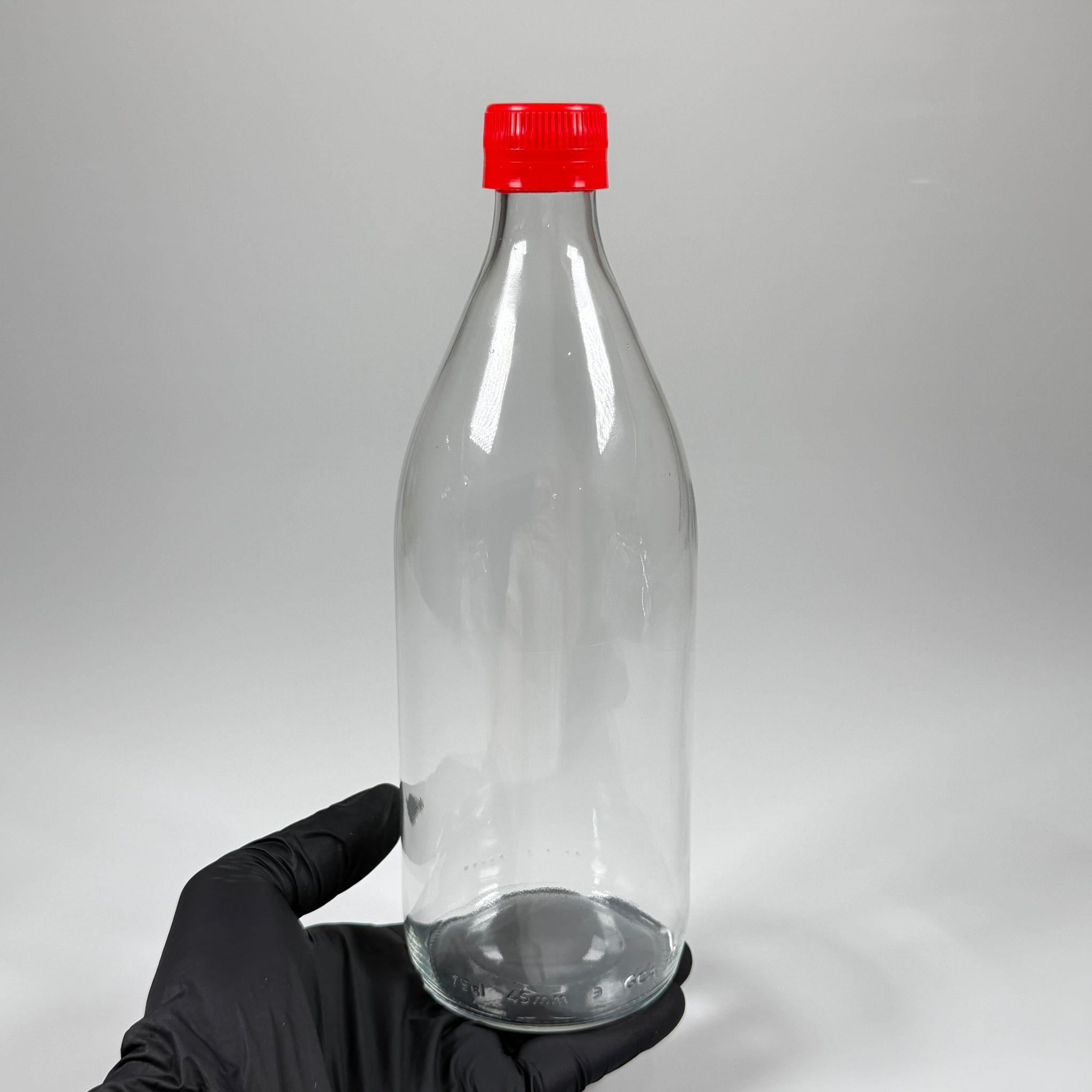 750 CC CAM ŞİŞE - KIRMIZI KİLİTLİ KAPAKLI - 750 ML CAM ŞİŞE