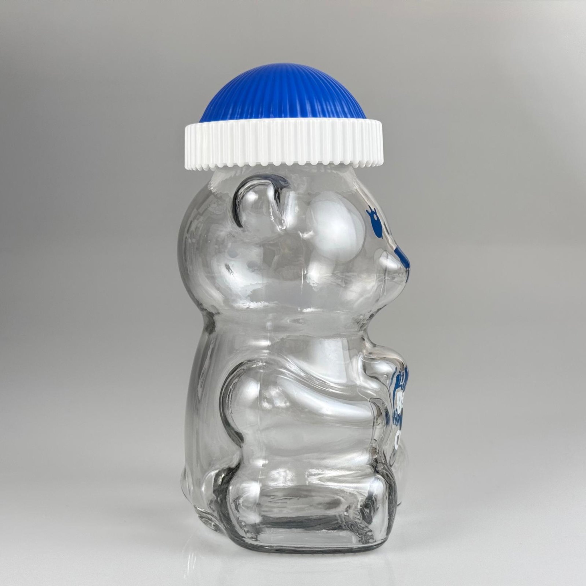 500 CC PİPETLİ CAM AYICIK BARDAK - MAVİ KAPAKLI + FIRÇALI PASLANMAZ ÇELİK GOLD PİPETLİ TAKIM - 500 ML AYICIK FİGÜRLÜ PİPETLİ CAM SU , SOĞUK KAHVE ,  MEYVE SUYU ,  MEŞRUBAT BARDAĞI VB - HEDİYELİK BARDAK