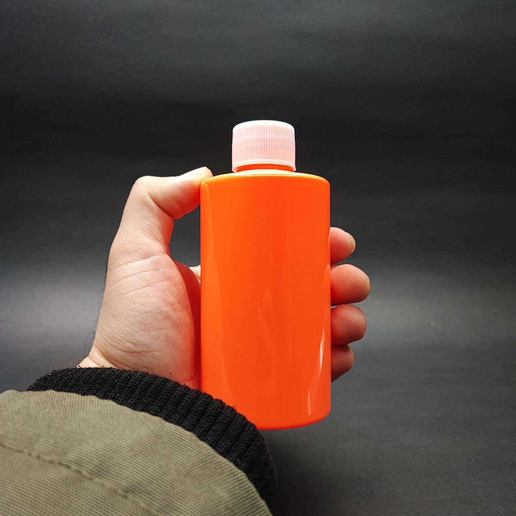 200 CC KÜT BOYUNLU SİLİNDİR PET ŞİŞE (24 GR) - CONTALI BEYAZ KAPAKLI - 200 ML PLASTİK ŞİŞE - TURUNCU