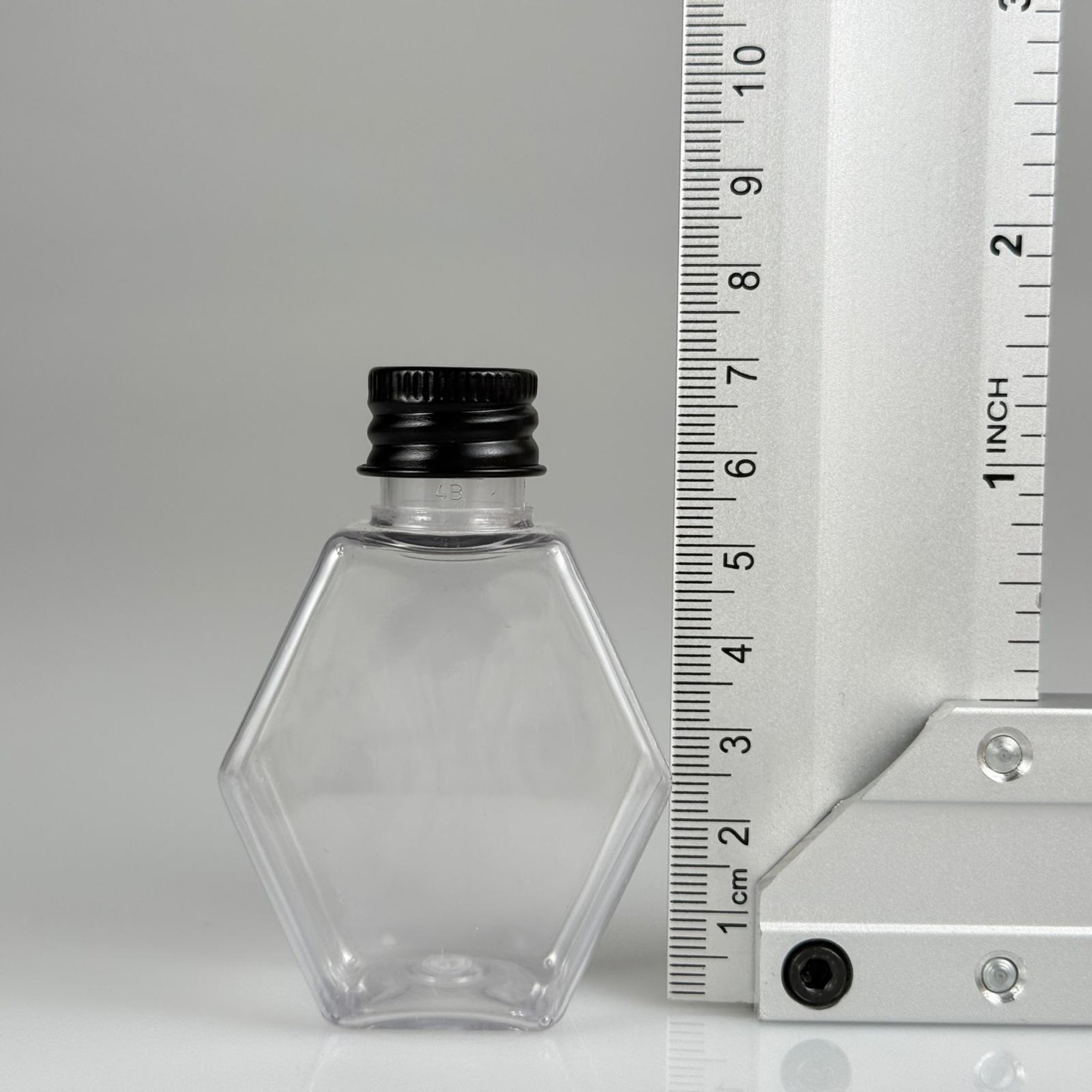 40 CC ALTIGEN PET ŞİŞE - KÖPÜK CONTALI SİYAH ALÜMİNYUM METAL KAPAKLI TAKIM - 40 ML ŞEFFAF PET ŞİŞE