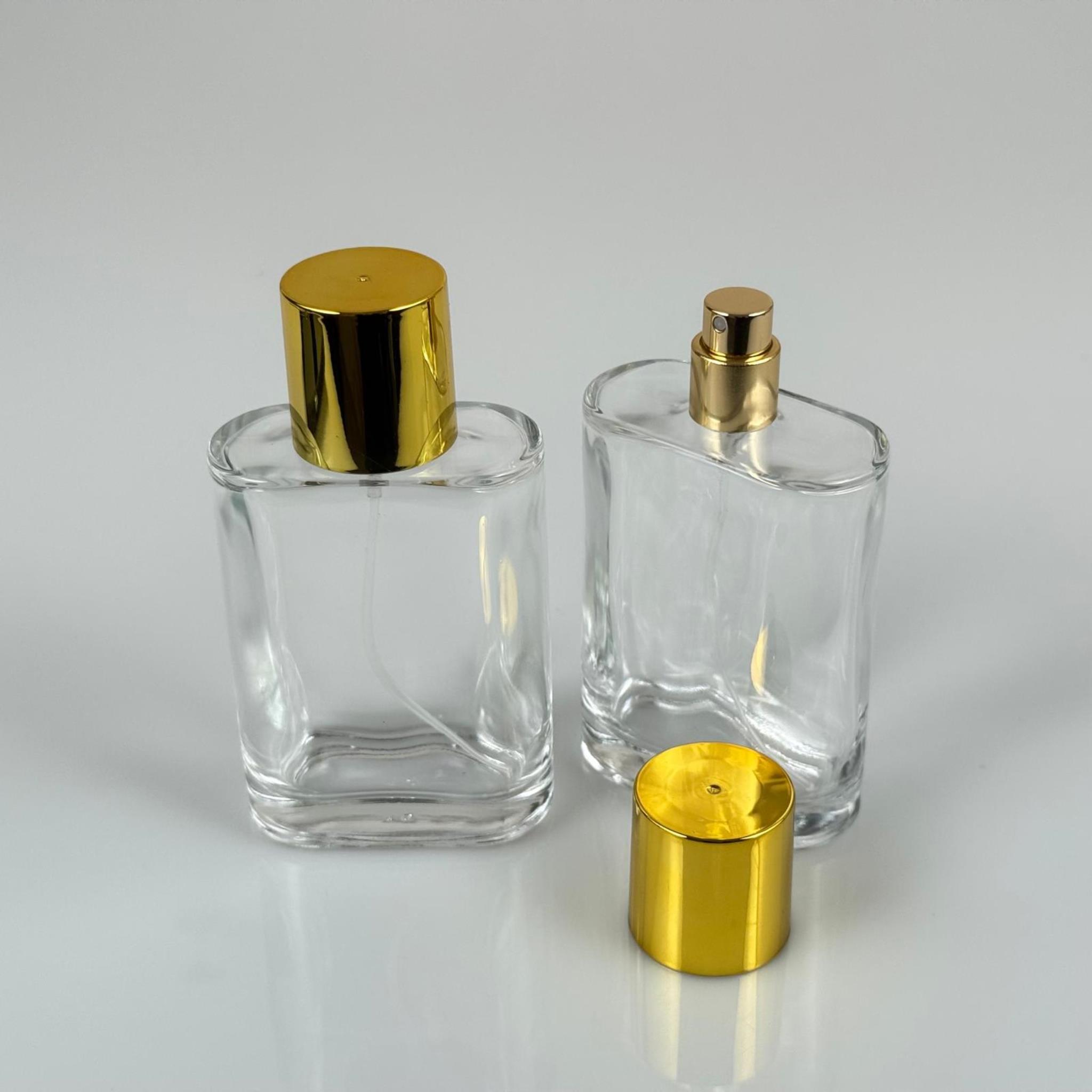 100 ML YASSI MODEL CEO PARFÜM ŞİŞESİ + GOLD METAL SPREYLİ + GOLD GENİŞ KAPAKLI (AĞIZ 15 MM GEÇME KOLAY KAPAMA)