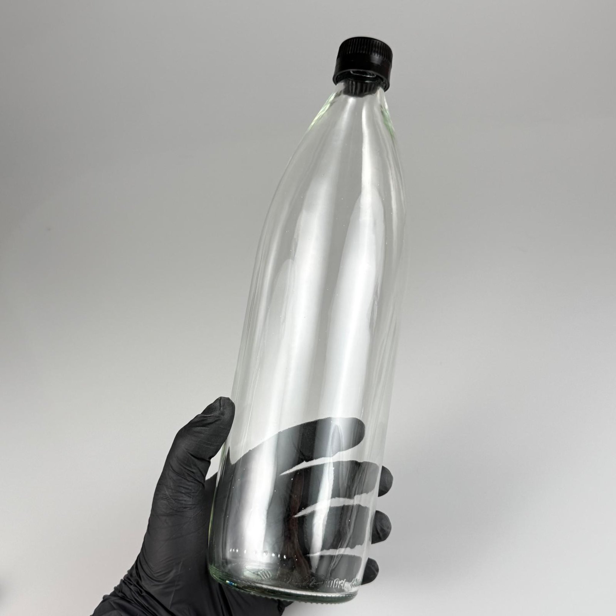 1000 CC CAM ŞİŞE - SİYAH KİLİTLİ KAPAKLI - 1 LİTRE CAM ŞİŞE - 1000 ML KAPAKLI CAM ŞİŞE