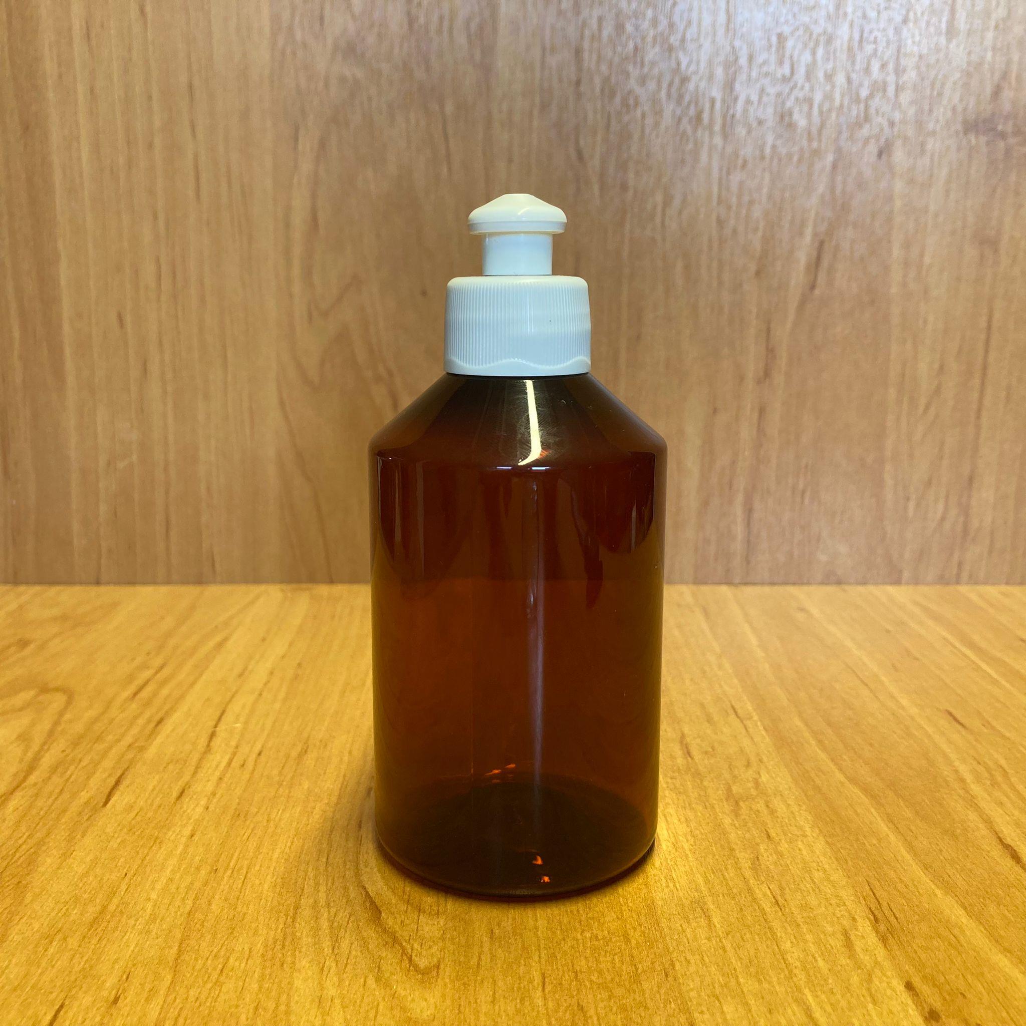 250 CC AMBER PLASTİK ŞİŞE - BEYAZ AKITICILI PUSH-PULL KAPAKLI - 250 ML KAHVERENGİ BOŞ PLASTİK ŞİŞE