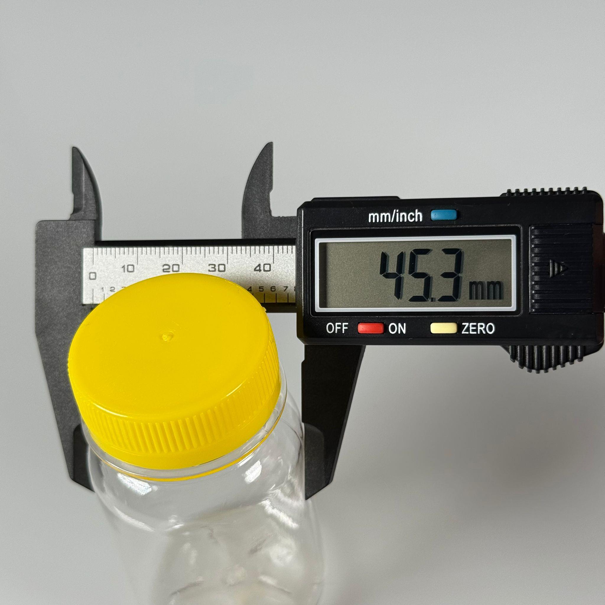 100 CC SİLİNDİR PET ŞİŞE (15,6 GR) - 38 MM GENİŞ AĞIZLI KİLİTLİ SARI KAPAKLI  - 100 ML PLASTİK BOŞ ŞİŞELER